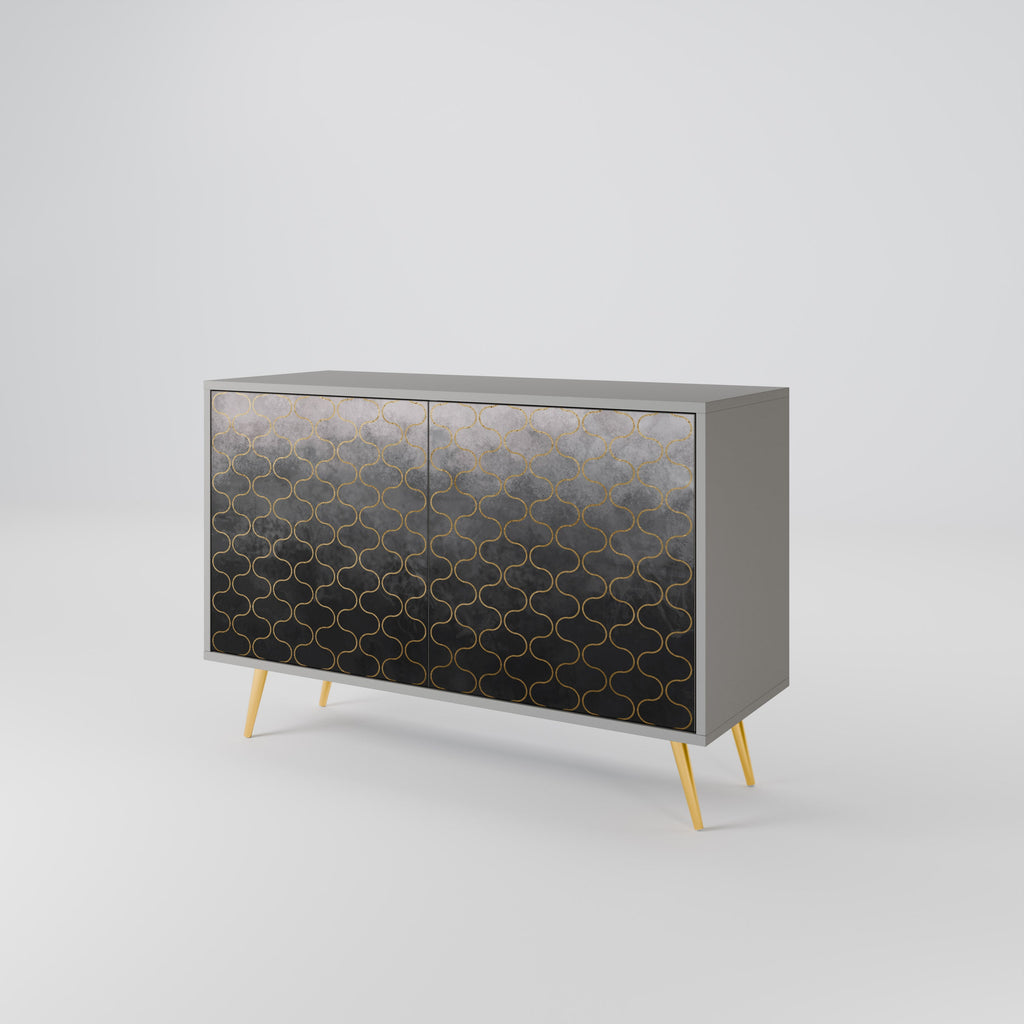 TESSELATED GRAYISH Sideboard mit 2 Türen in grauem Finish