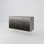 TESSELATED GRAYISH Sideboard mit 2 Türen in Grau
