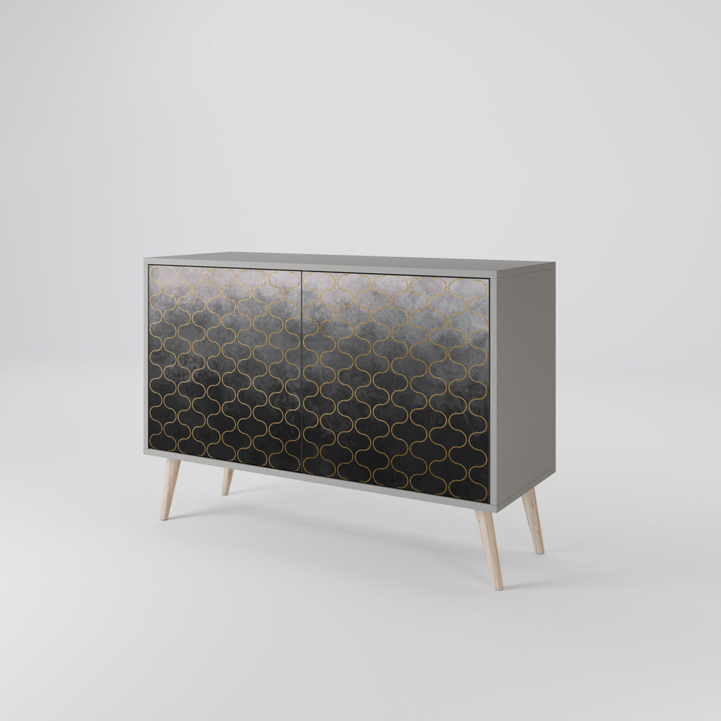 TESSELATED GRAYISH Sideboard mit 2 Türen in grauem Finish
