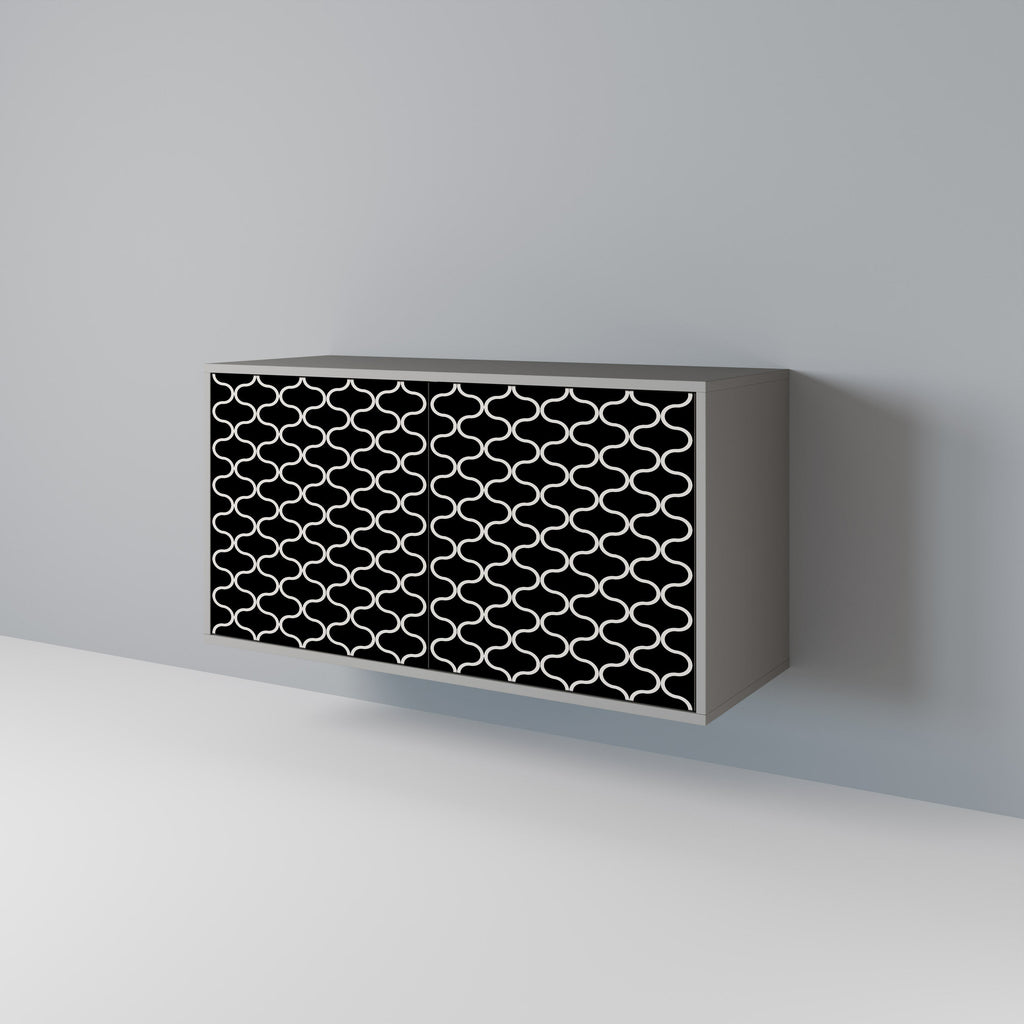 TESSELATED BLACKNESS Sideboard mit 2 Türen in grauem Finish