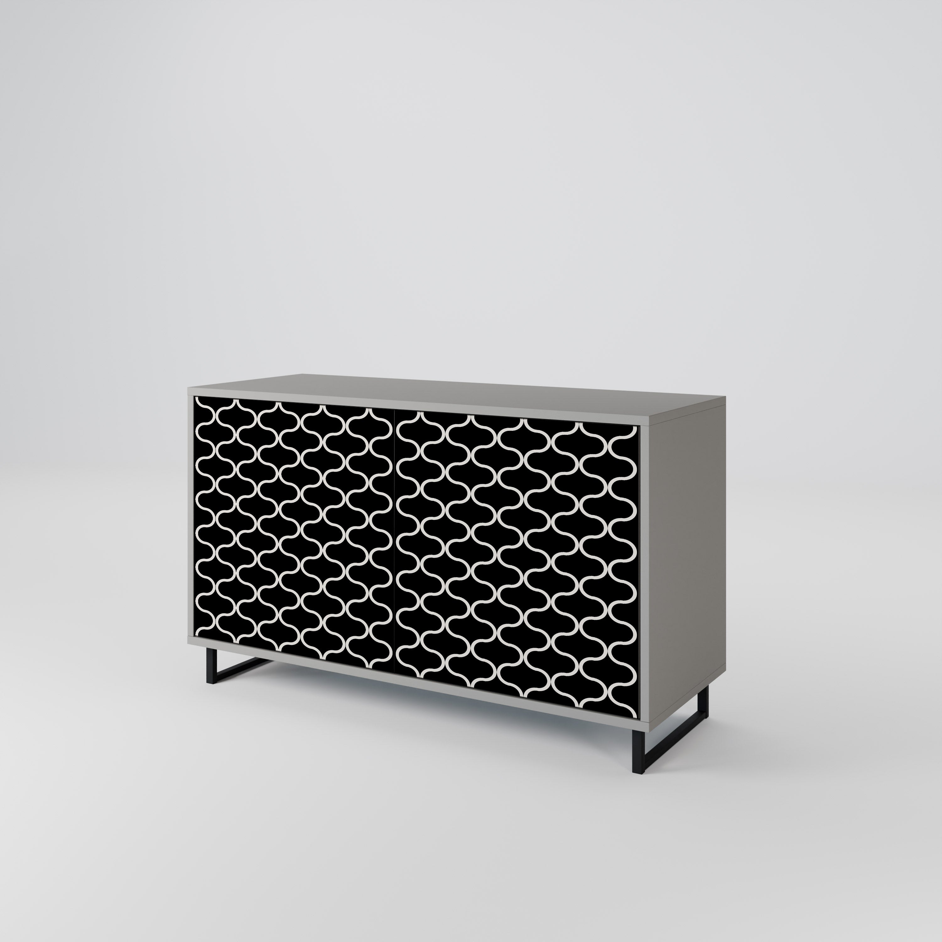 TESSELATED BLACKNESS Sideboard mit 2 Türen in grauem Finish