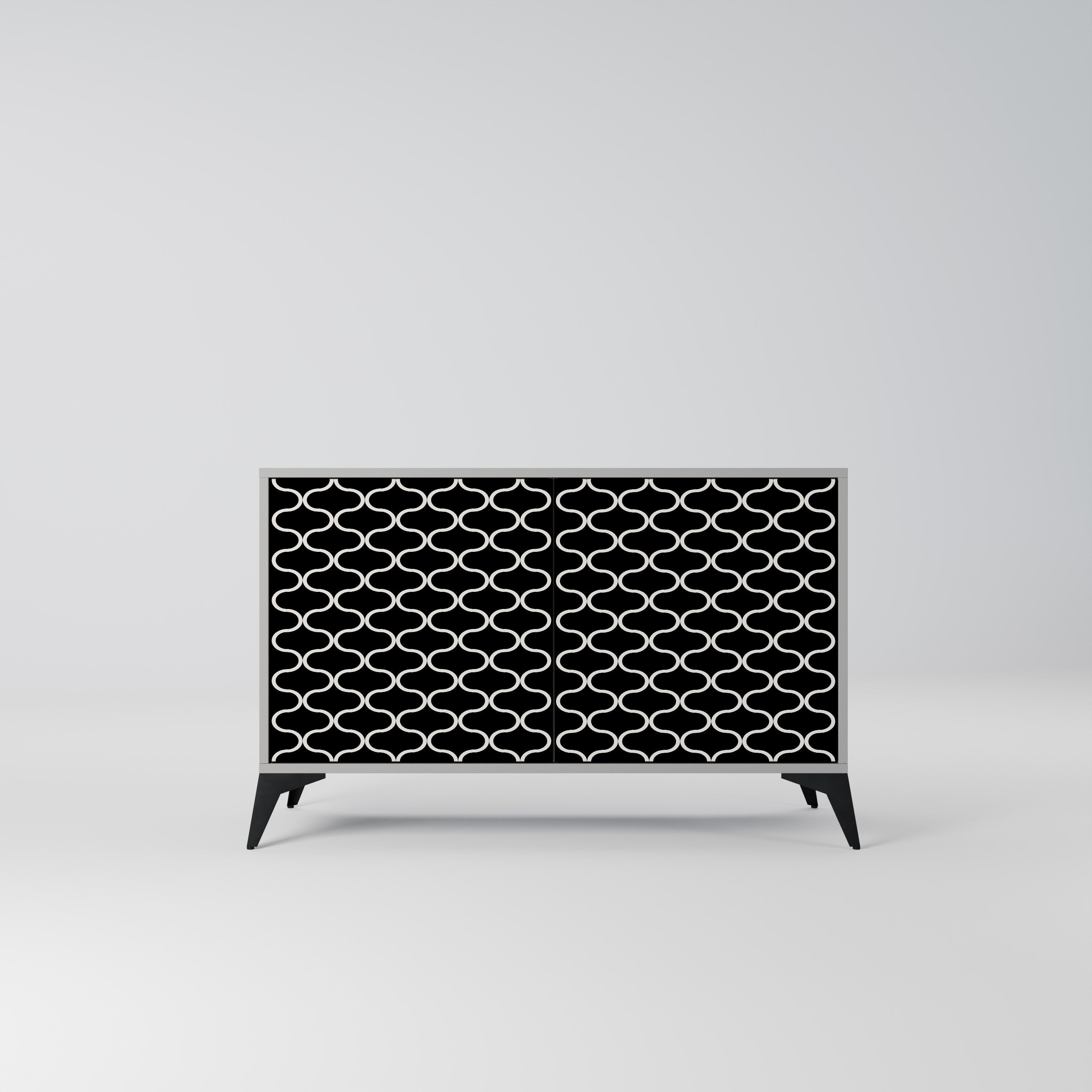 TESSELATED BLACKNESS Sideboard mit 2 Türen in Grau