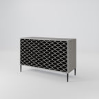 TESSELATED BLACKNESS Sideboard mit 2 Türen in Grau
