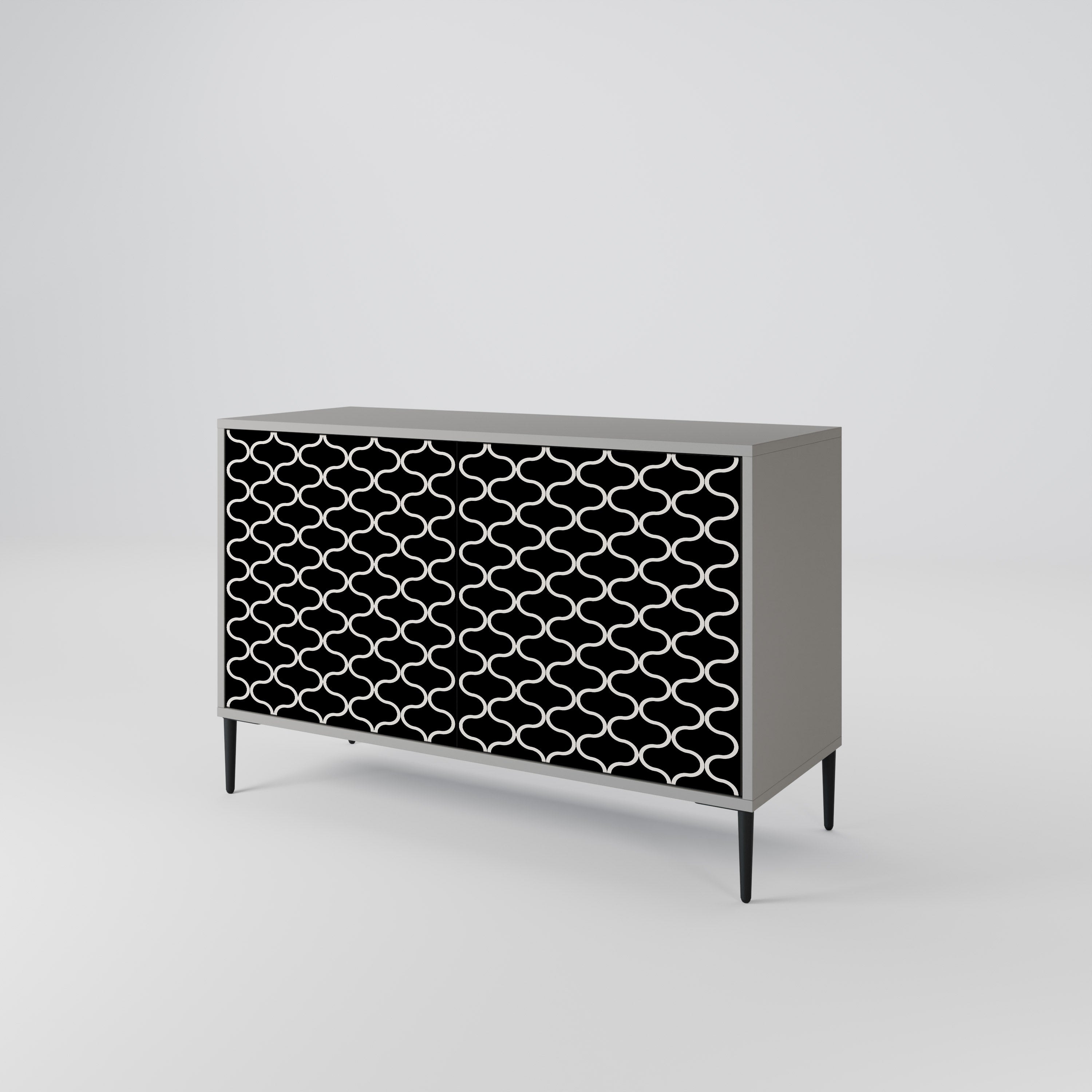 TESSELATED BLACKNESS Sideboard mit 2 Türen in grauem Finish