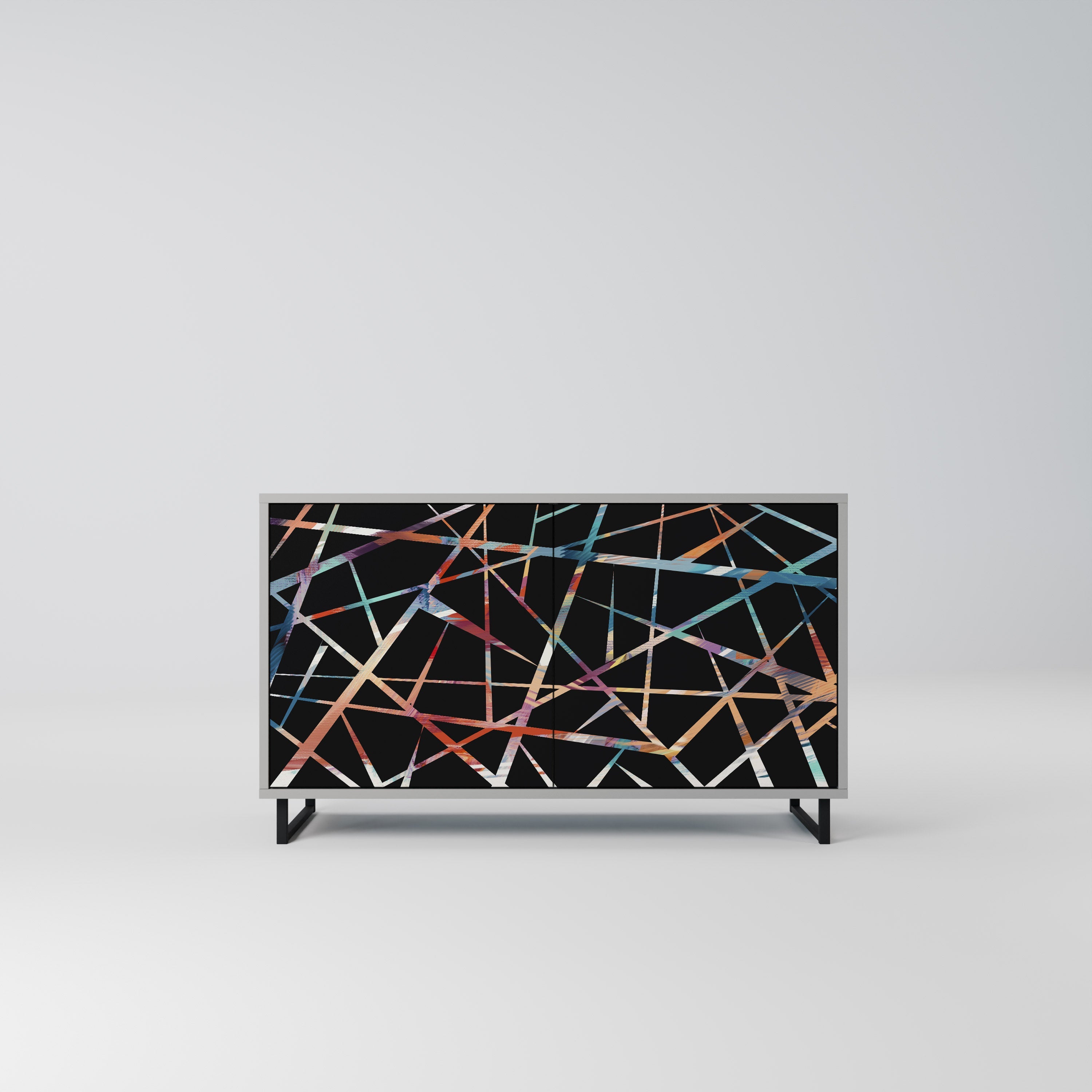 POLYGON VERVE Sideboard mit 2 Türen in Grau