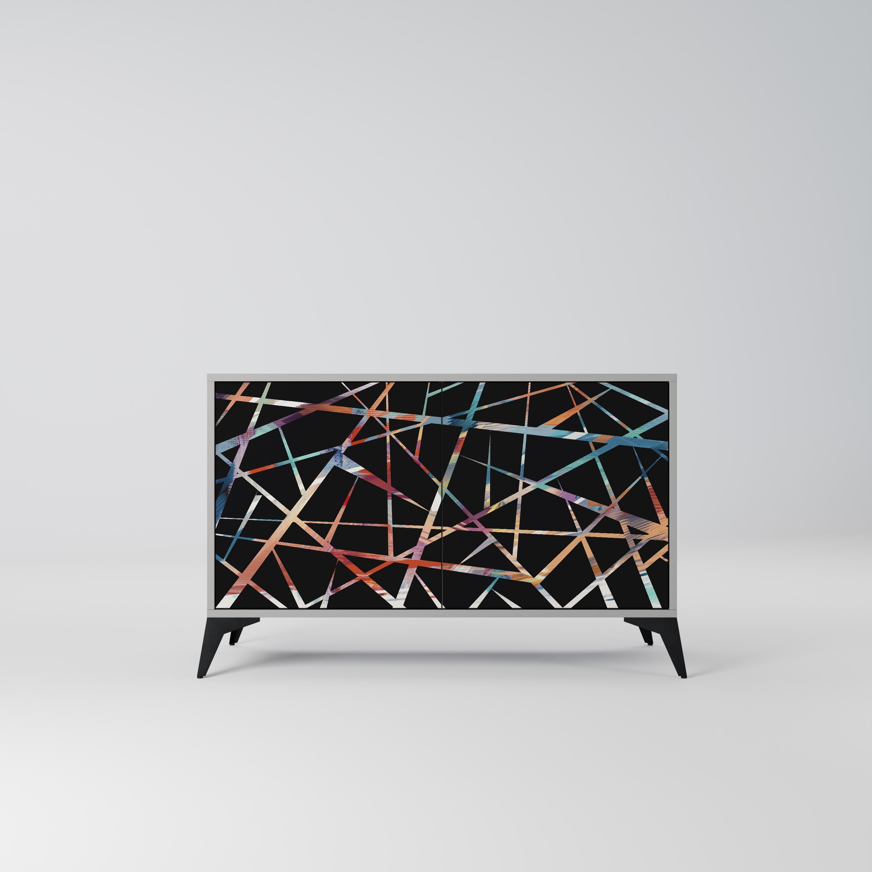 POLYGON VERVE Sideboard mit 2 Türen in Grau