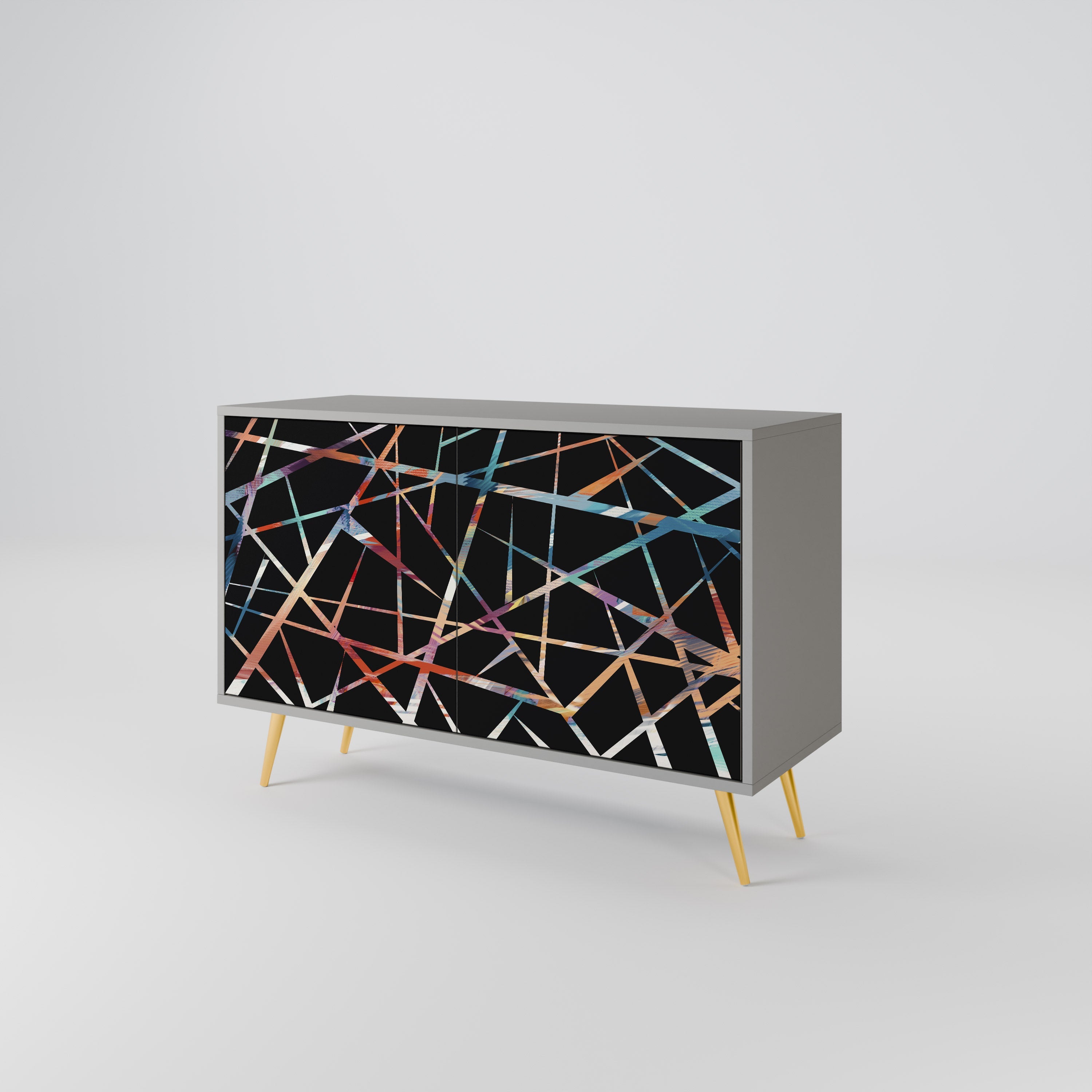 POLYGON VERVE Sideboard mit 2 Türen in grauer Ausführung