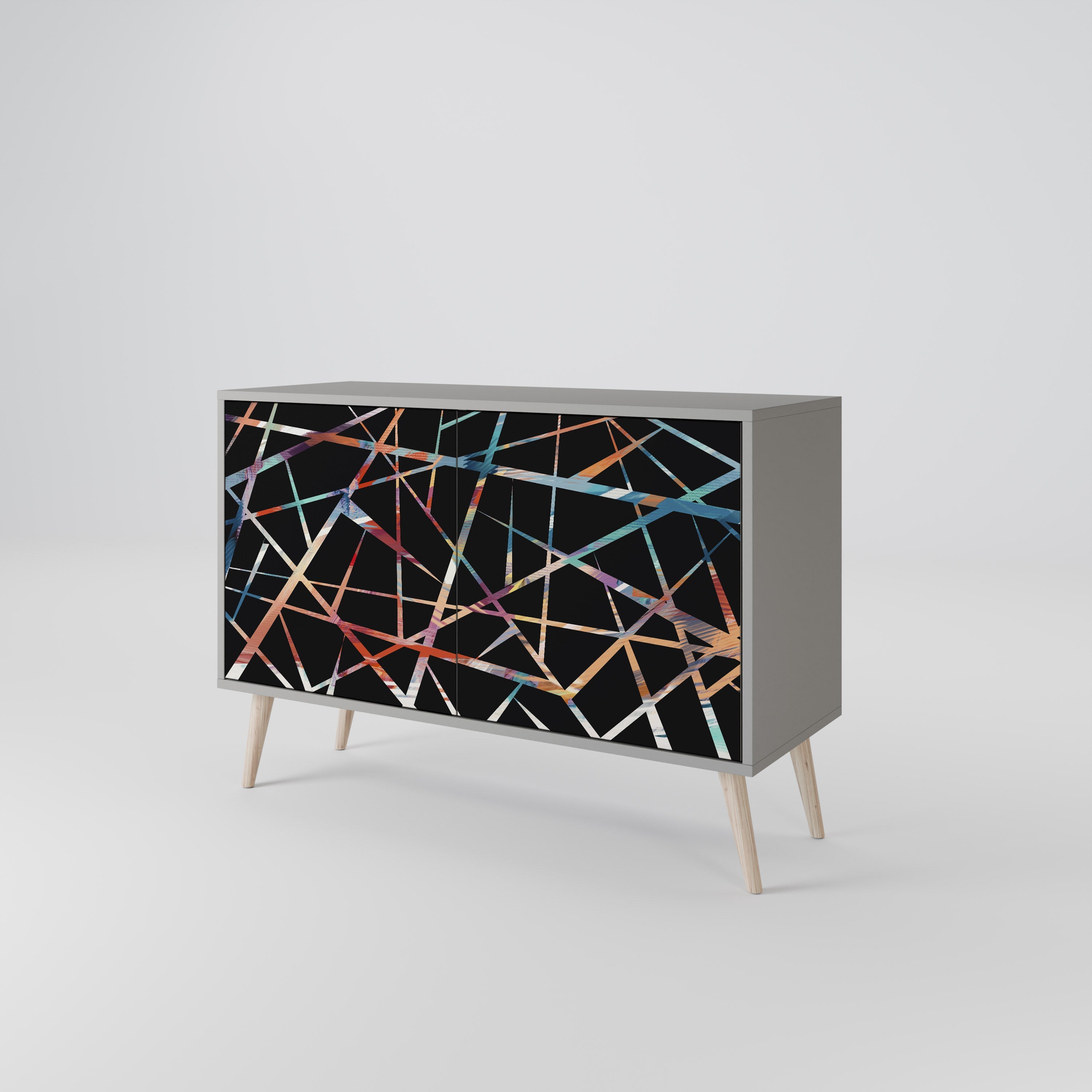 POLYGON VERVE Sideboard mit 2 Türen in grauer Ausführung