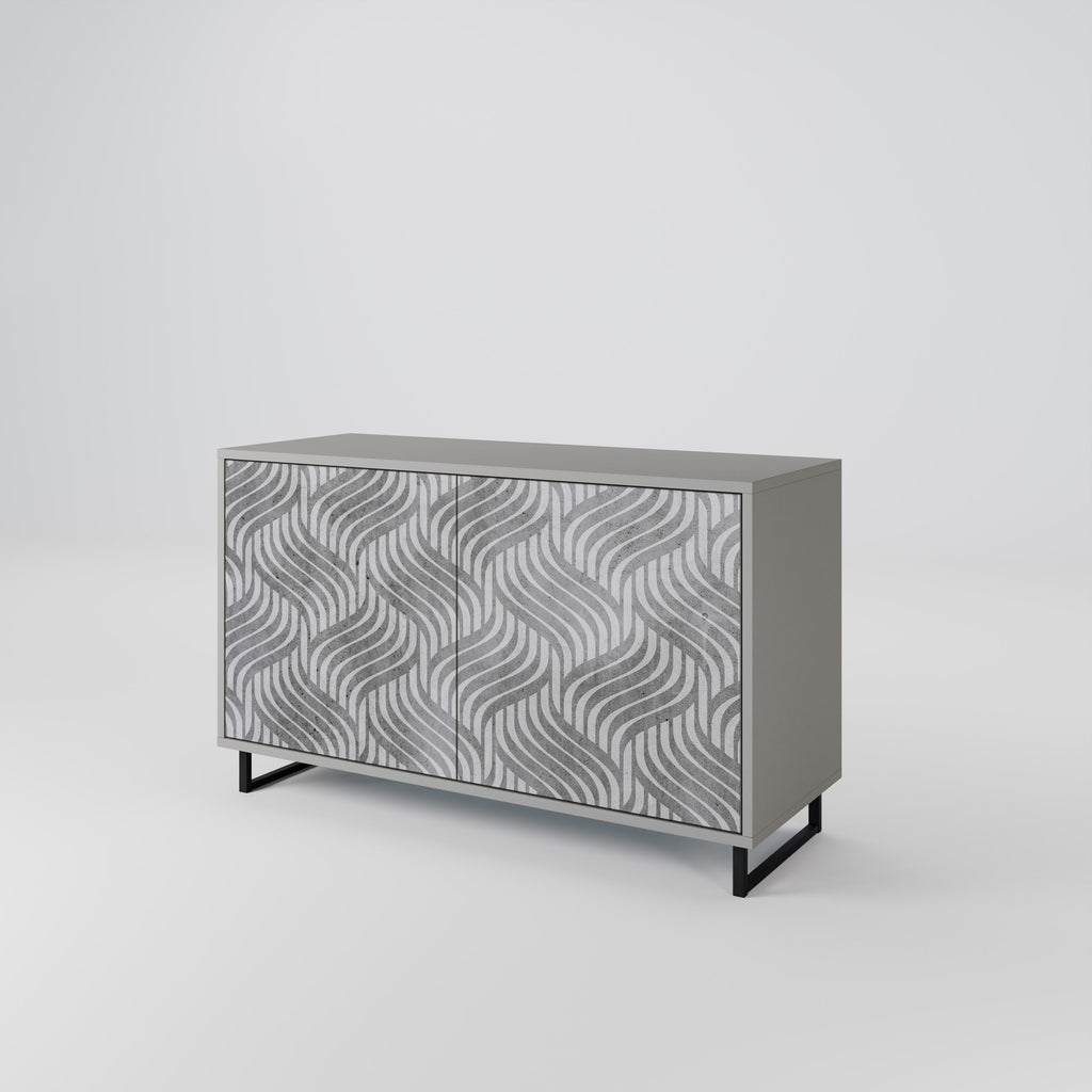 CONCRETE MOVEMENT Sideboard mit 2 Türen in grauer Ausführung