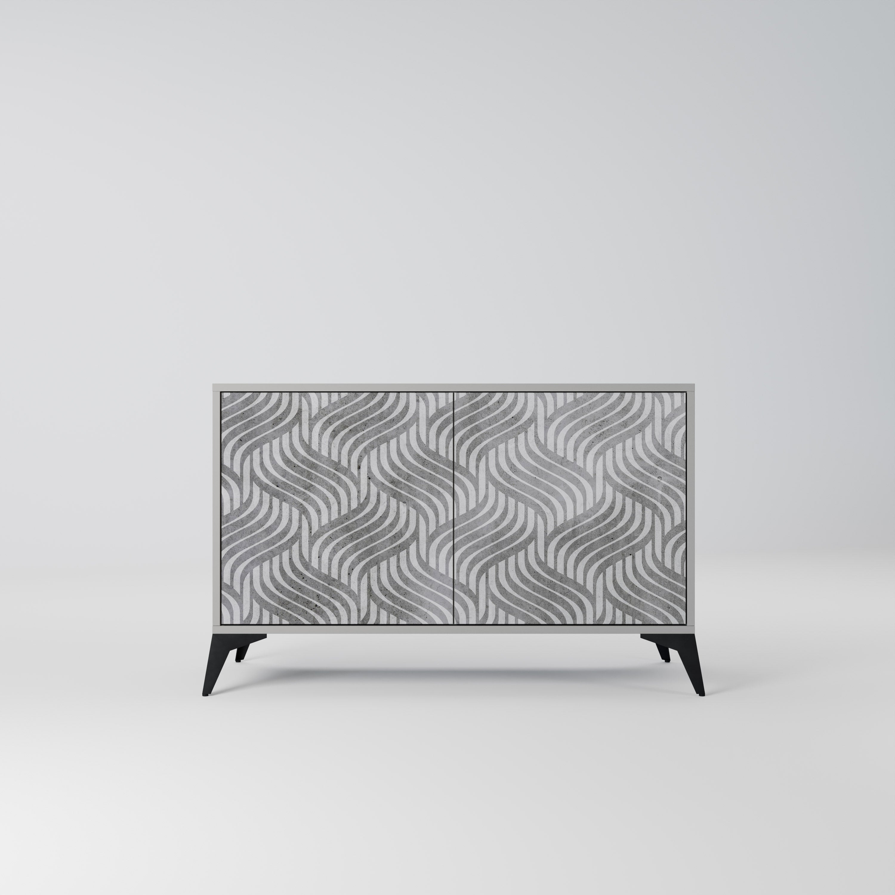 CONCRETE MOVEMENT Sideboard mit 2 Türen in Grau
