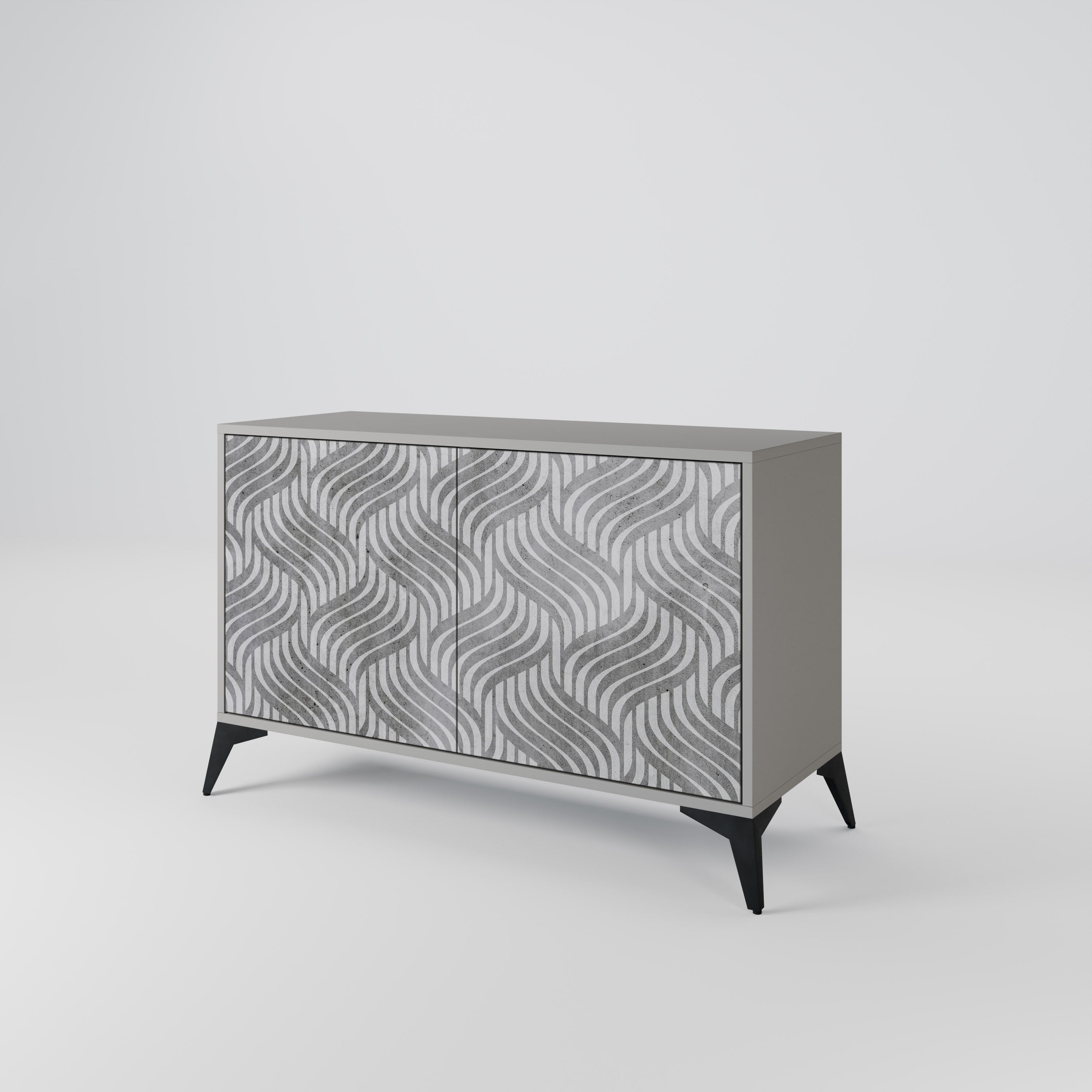 CONCRETE MOVEMENT Sideboard mit 2 Türen in grauer Ausführung