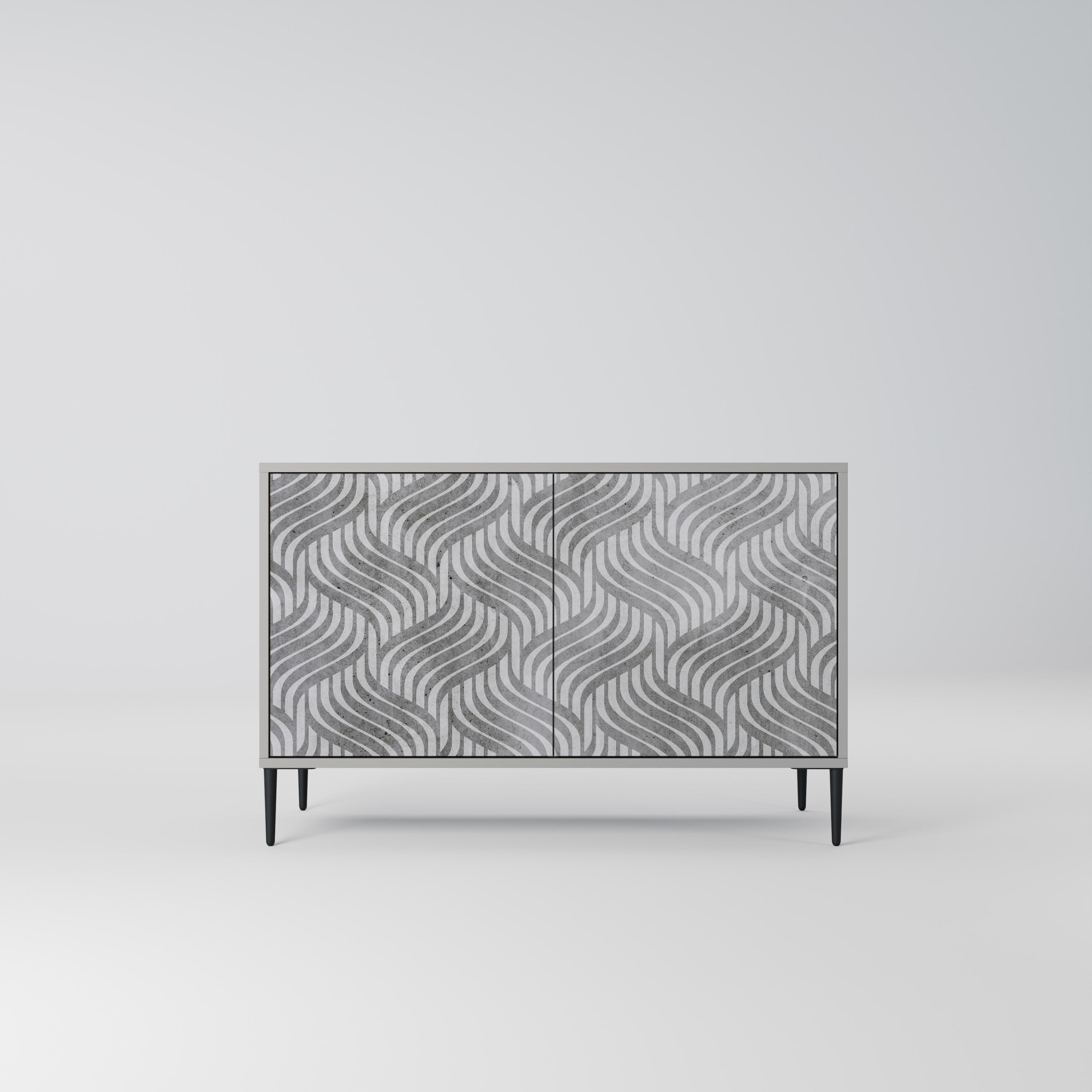 CONCRETE MOVEMENT Sideboard mit 2 Türen in Grau