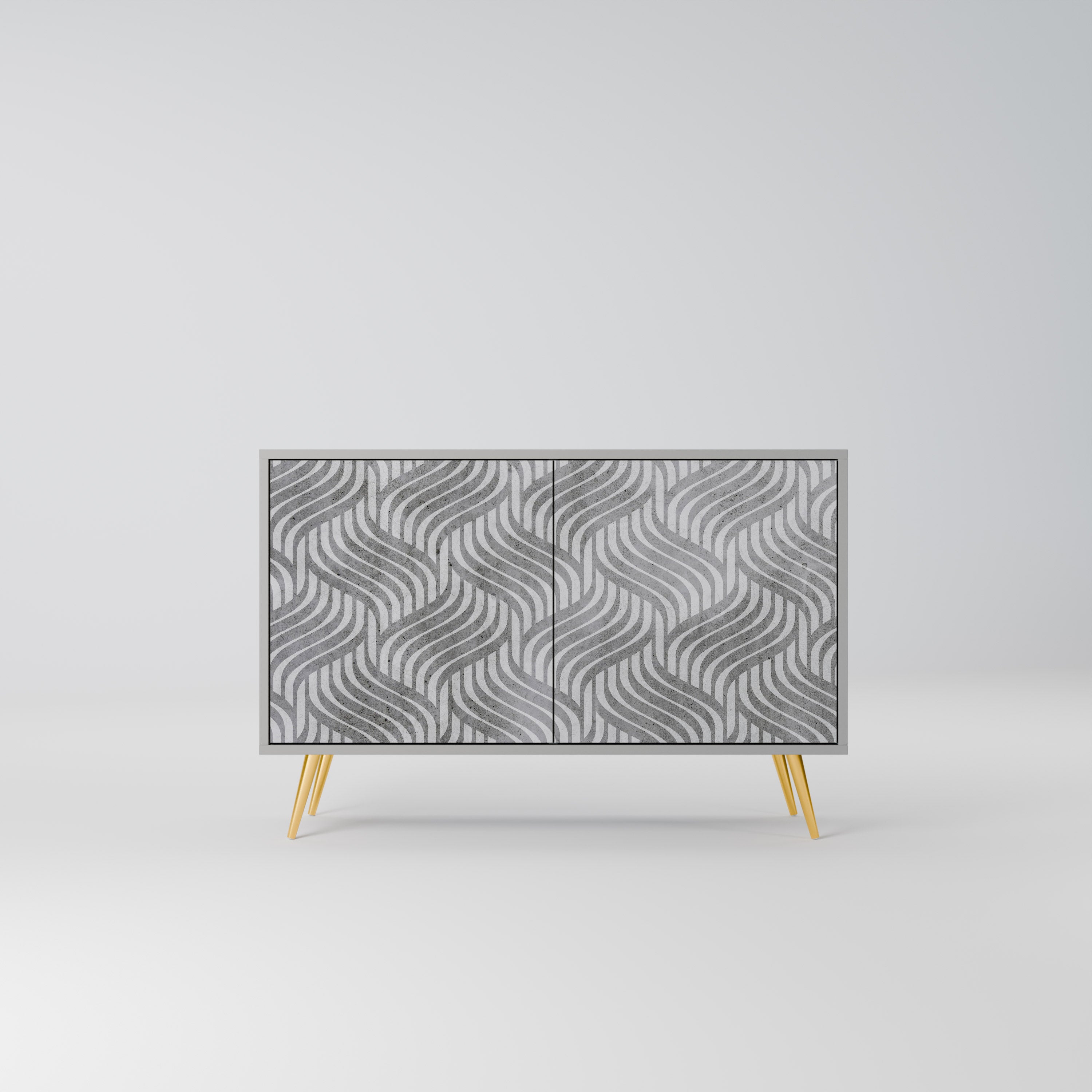 CONCRETE MOVEMENT Sideboard mit 2 Türen in Grau