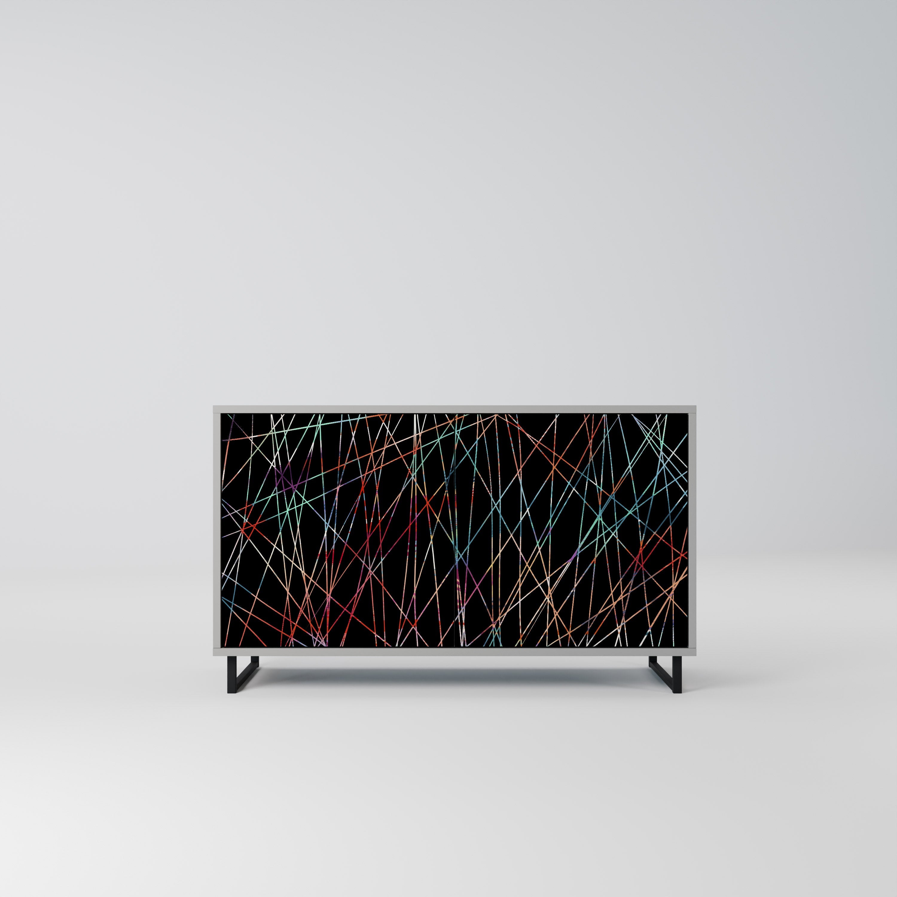 LUMINOUS SNARE Sideboard mit 2 Türen in Grau