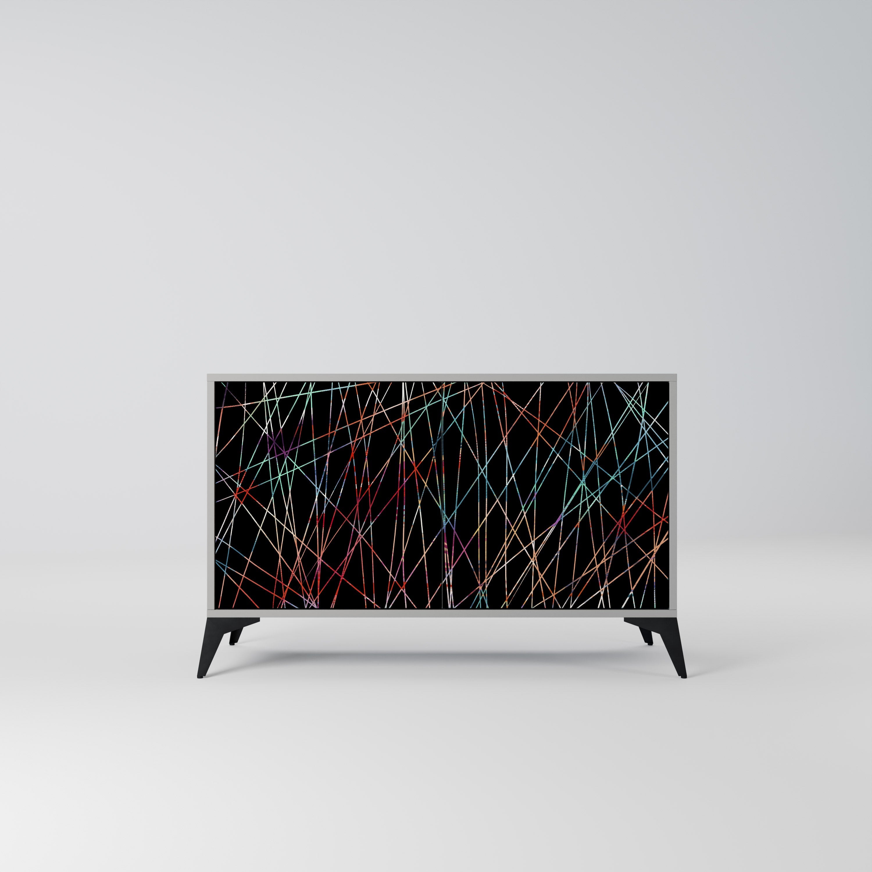 LUMINOUS SNARE Sideboard mit 2 Türen in Grau