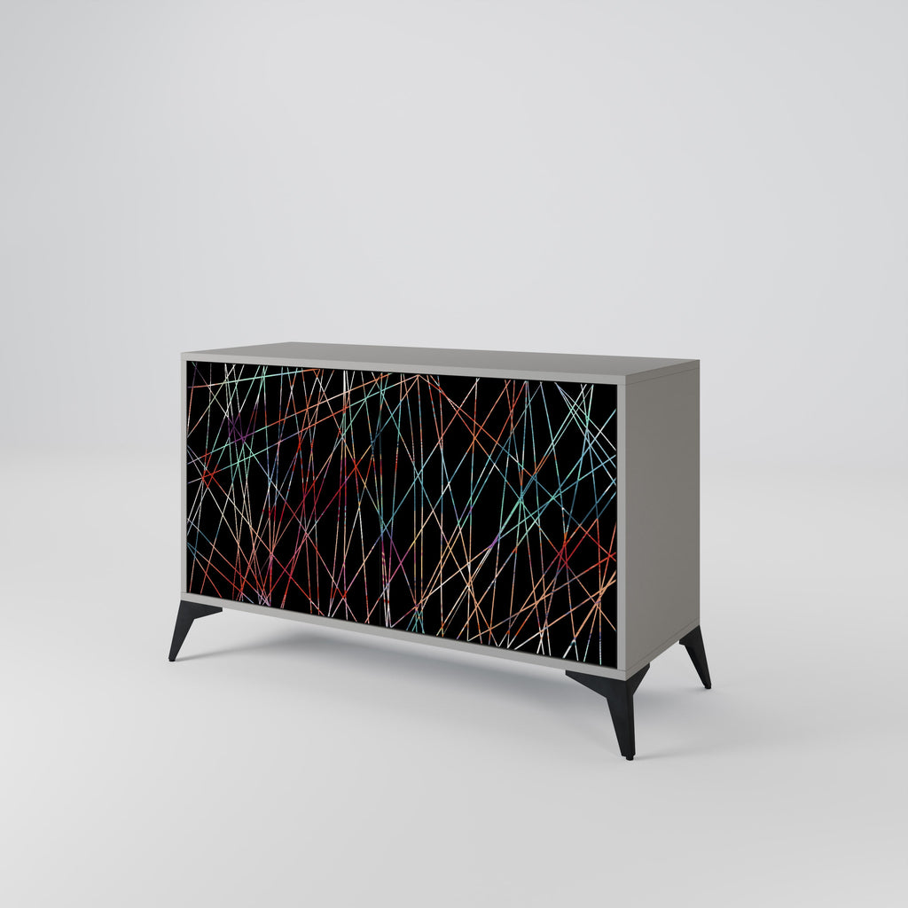 LUMINOUS SNARE Sideboard mit 2 Türen in grauem Finish