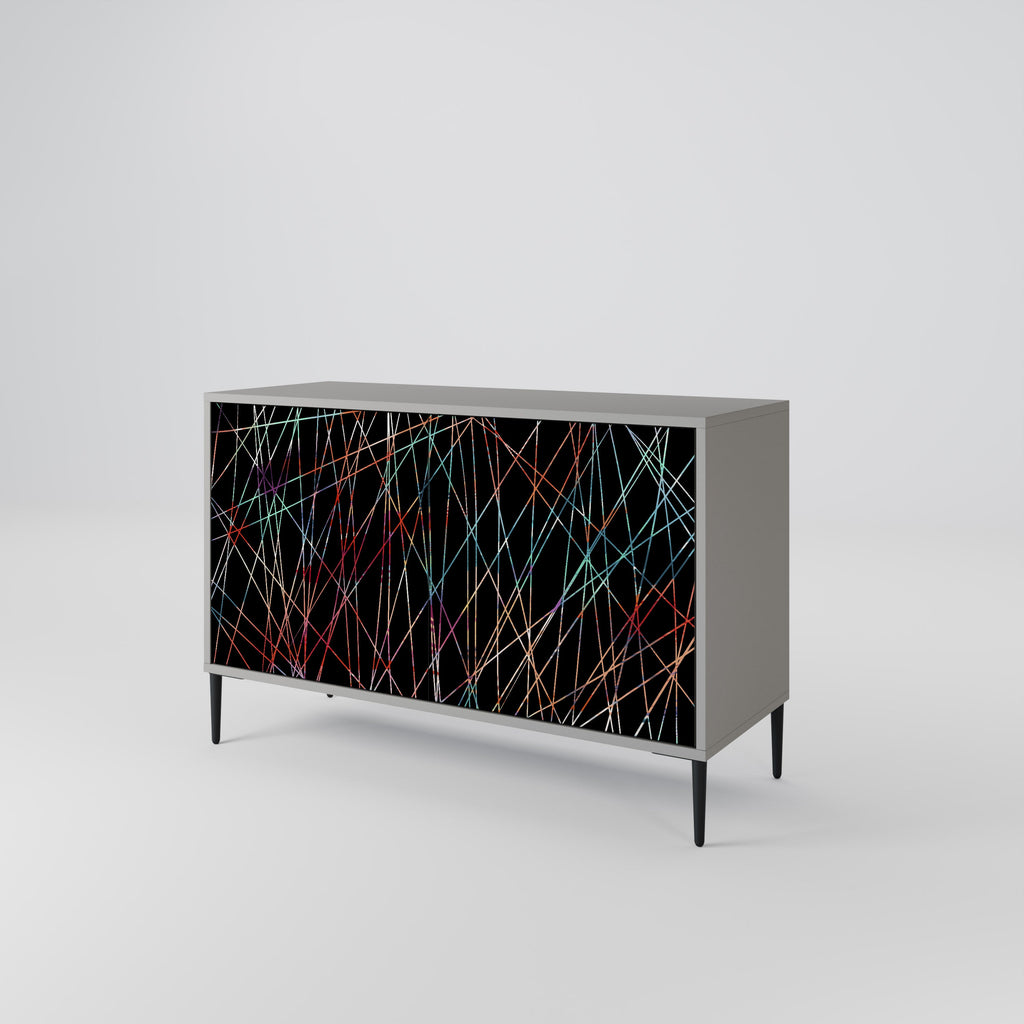 LUMINOUS SNARE Sideboard mit 2 Türen in grauem Finish