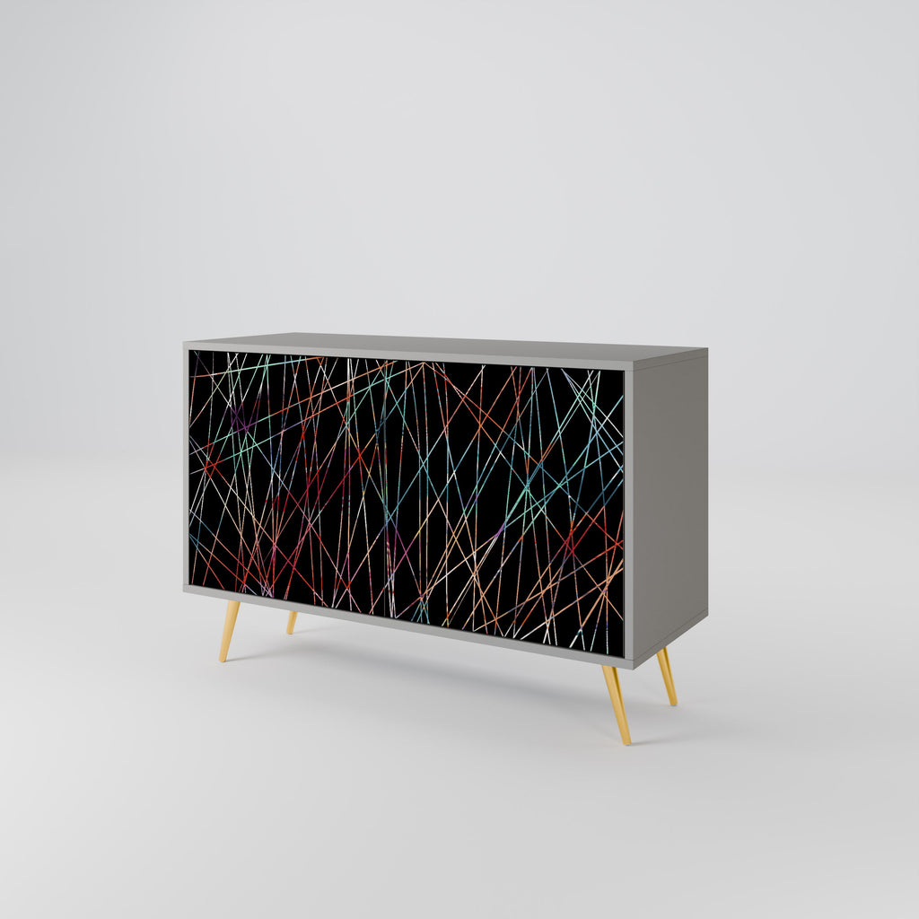 LUMINOUS SNARE Sideboard mit 2 Türen in grauem Finish