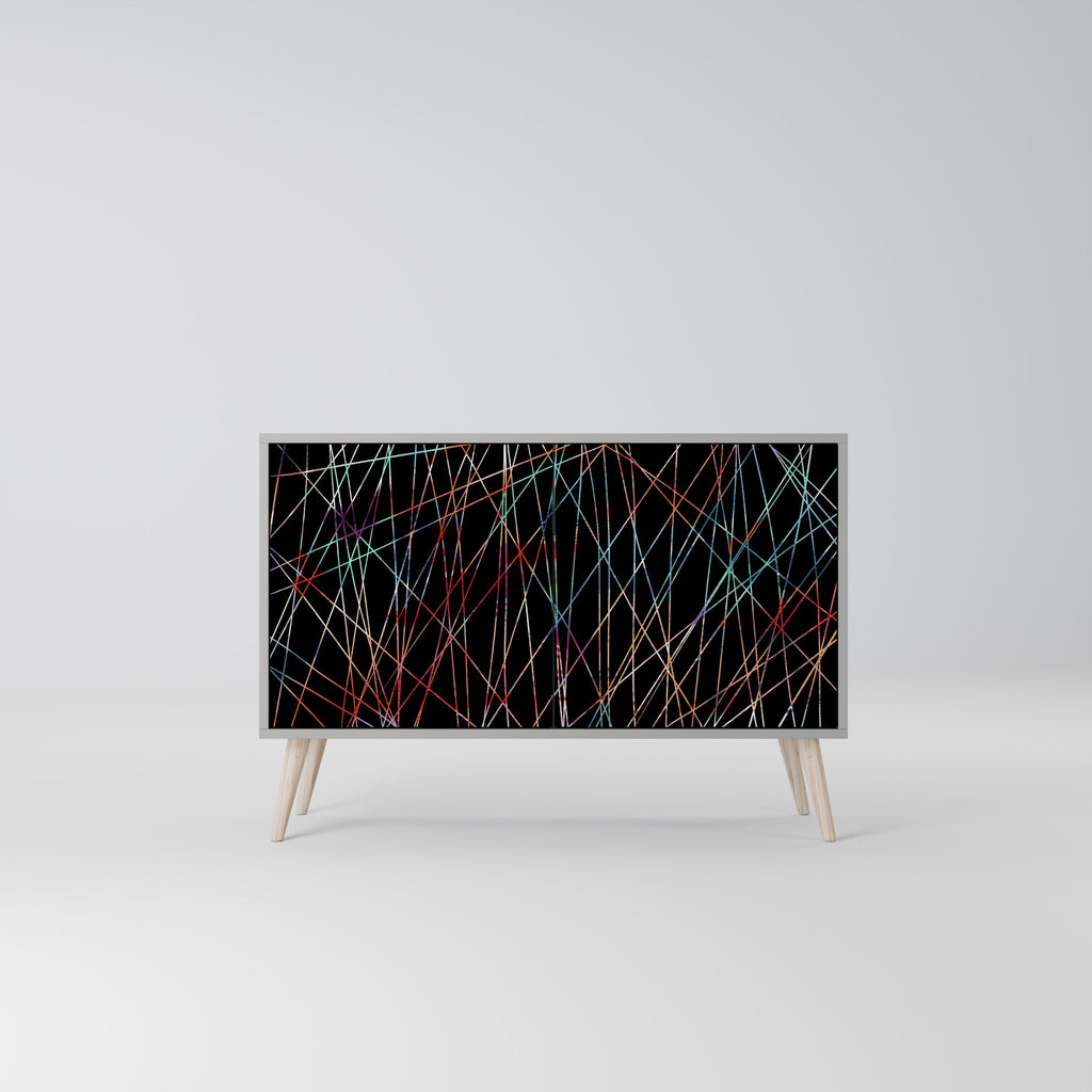 LUMINOUS SNARE Sideboard mit 2 Türen in grauem Finish