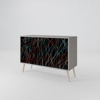 LUMINOUS SNARE 2-Door Sideboard in Grey Finish