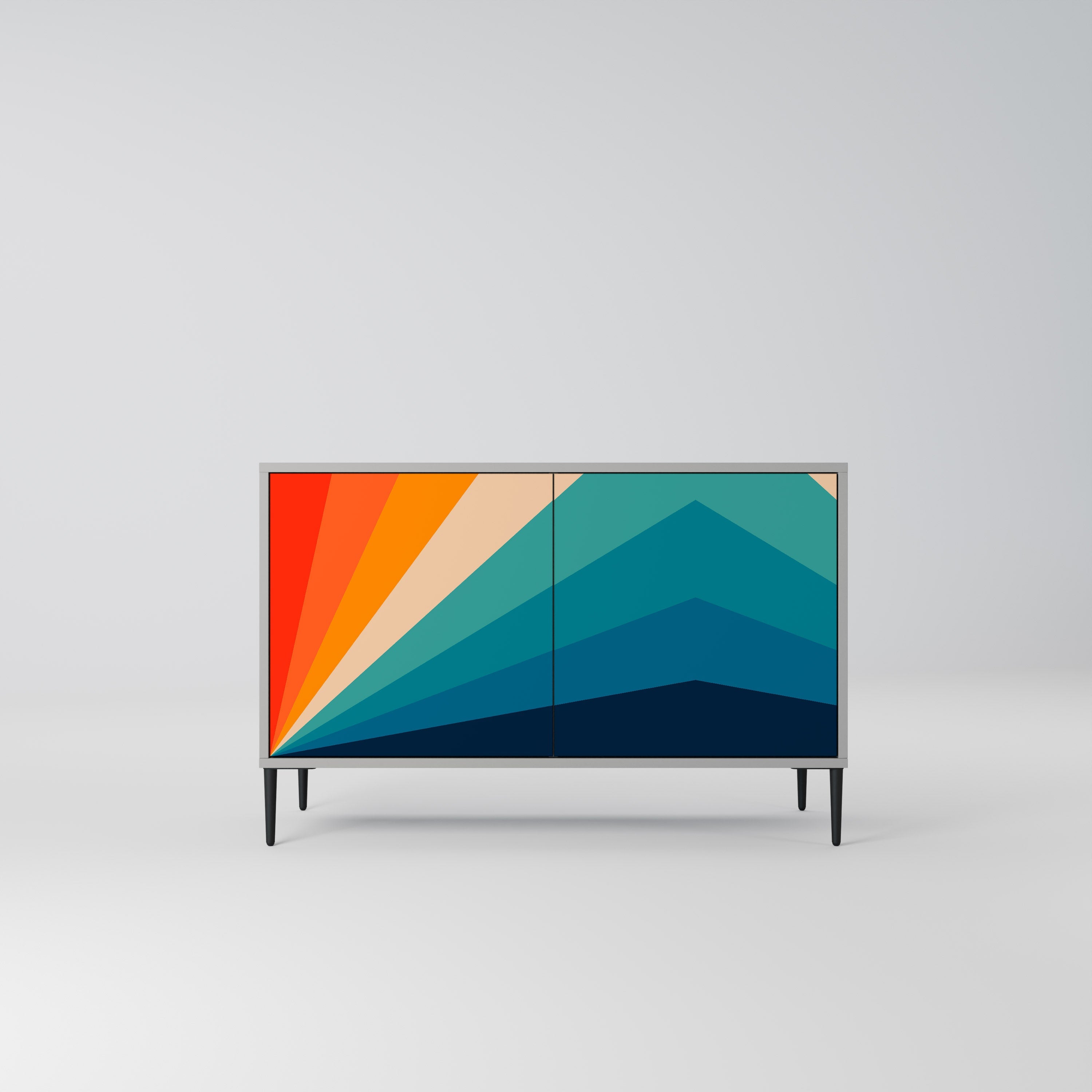 PRISM CONCUSSION Sideboard mit 2 Türen in Grau