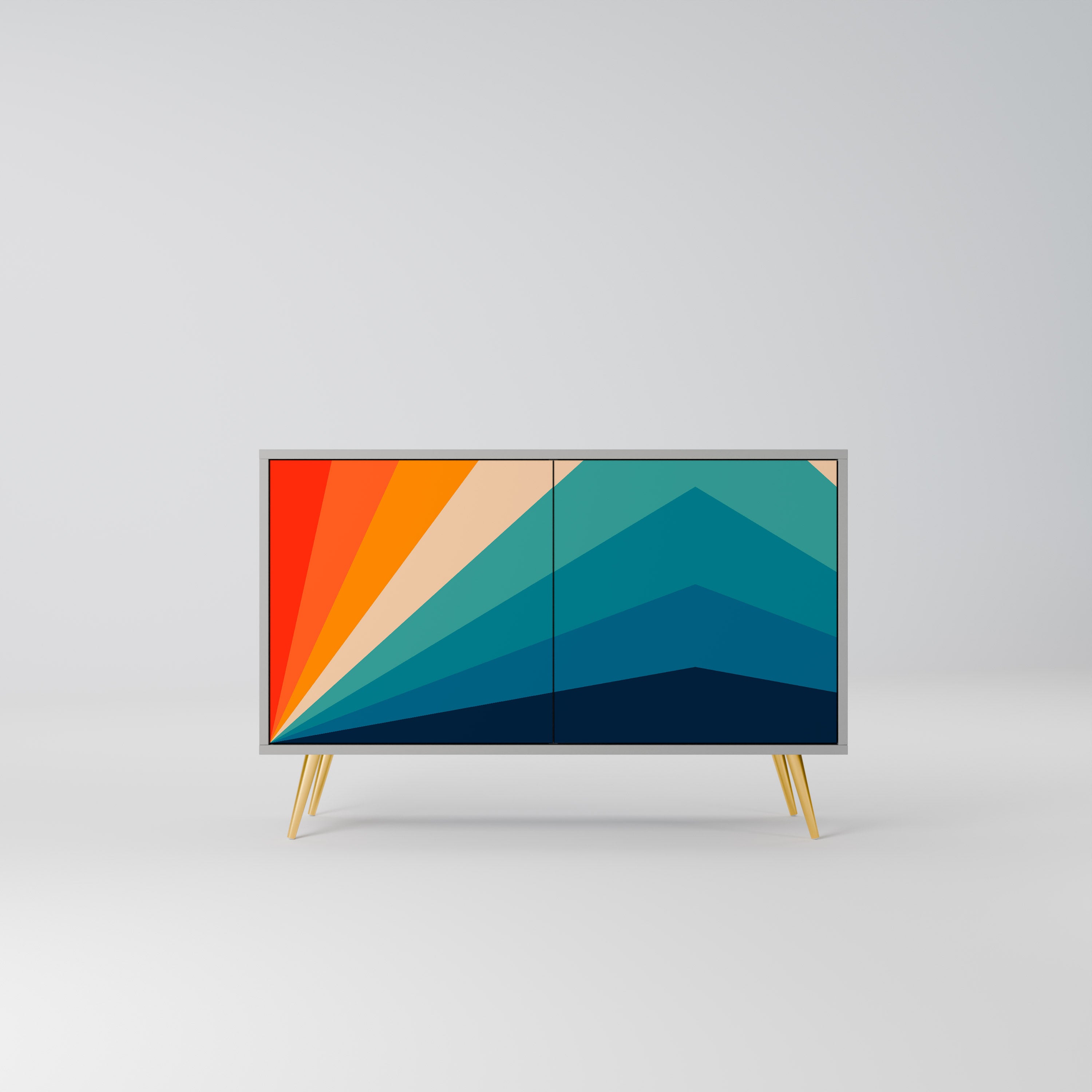 PRISM CONCUSSION Sideboard mit 2 Türen in Grau