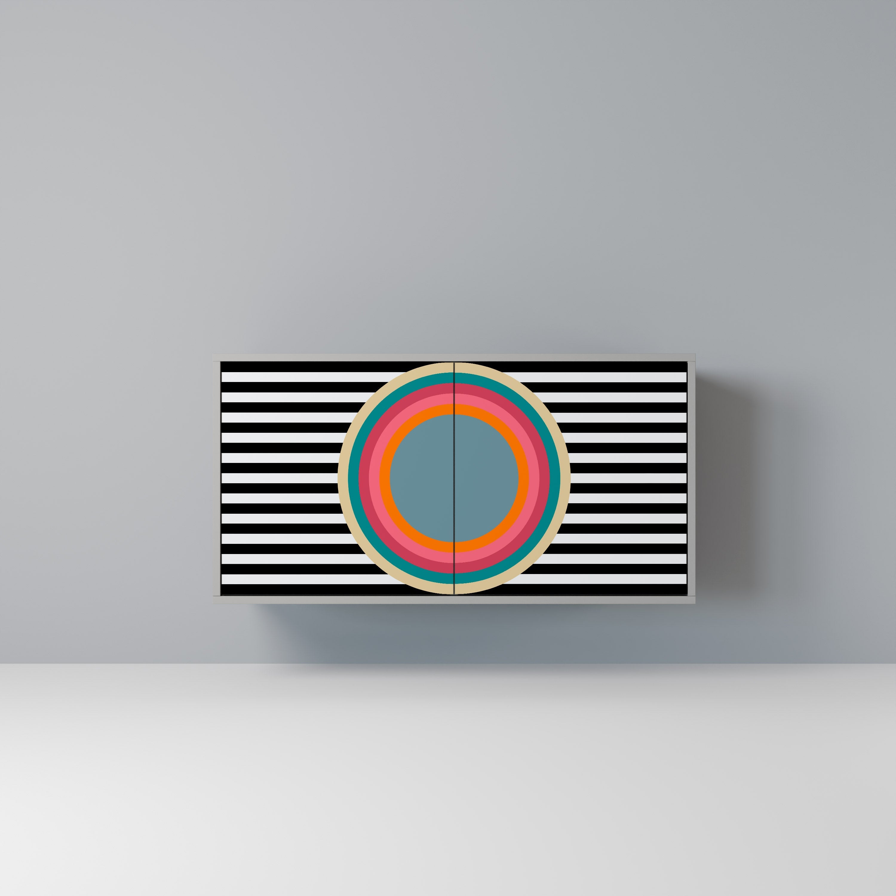 SPECTRA SHOWCASE Sideboard mit 2 Türen in Grau