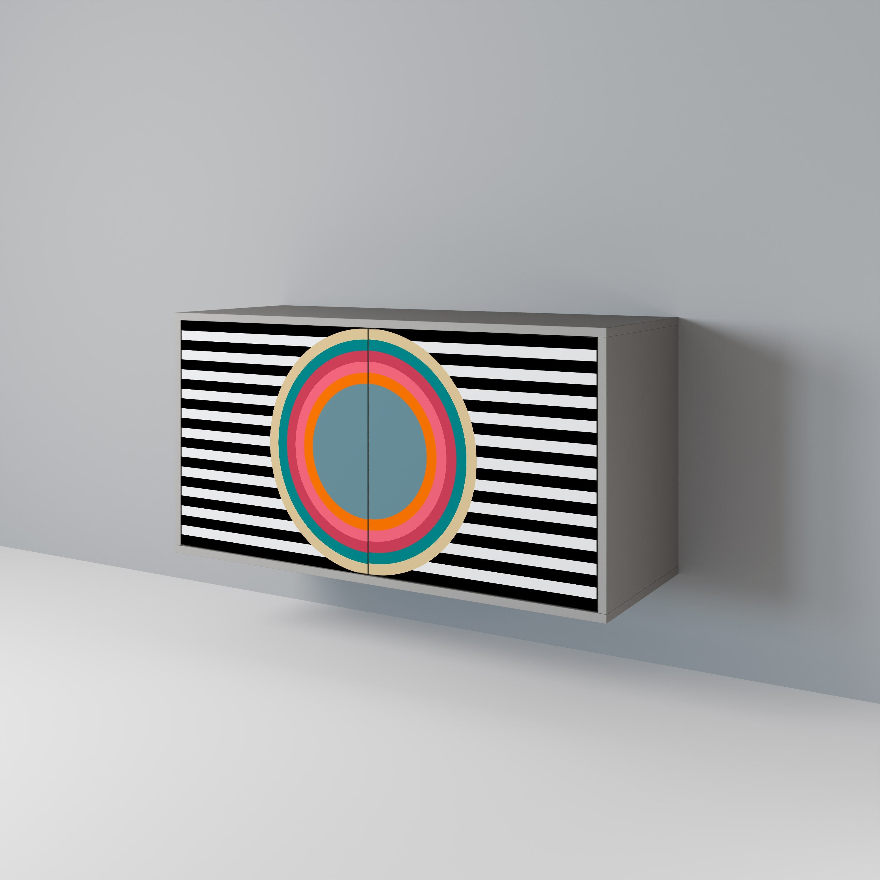 SPECTRA SHOWCASE Sideboard mit 2 Türen in grauem Finish