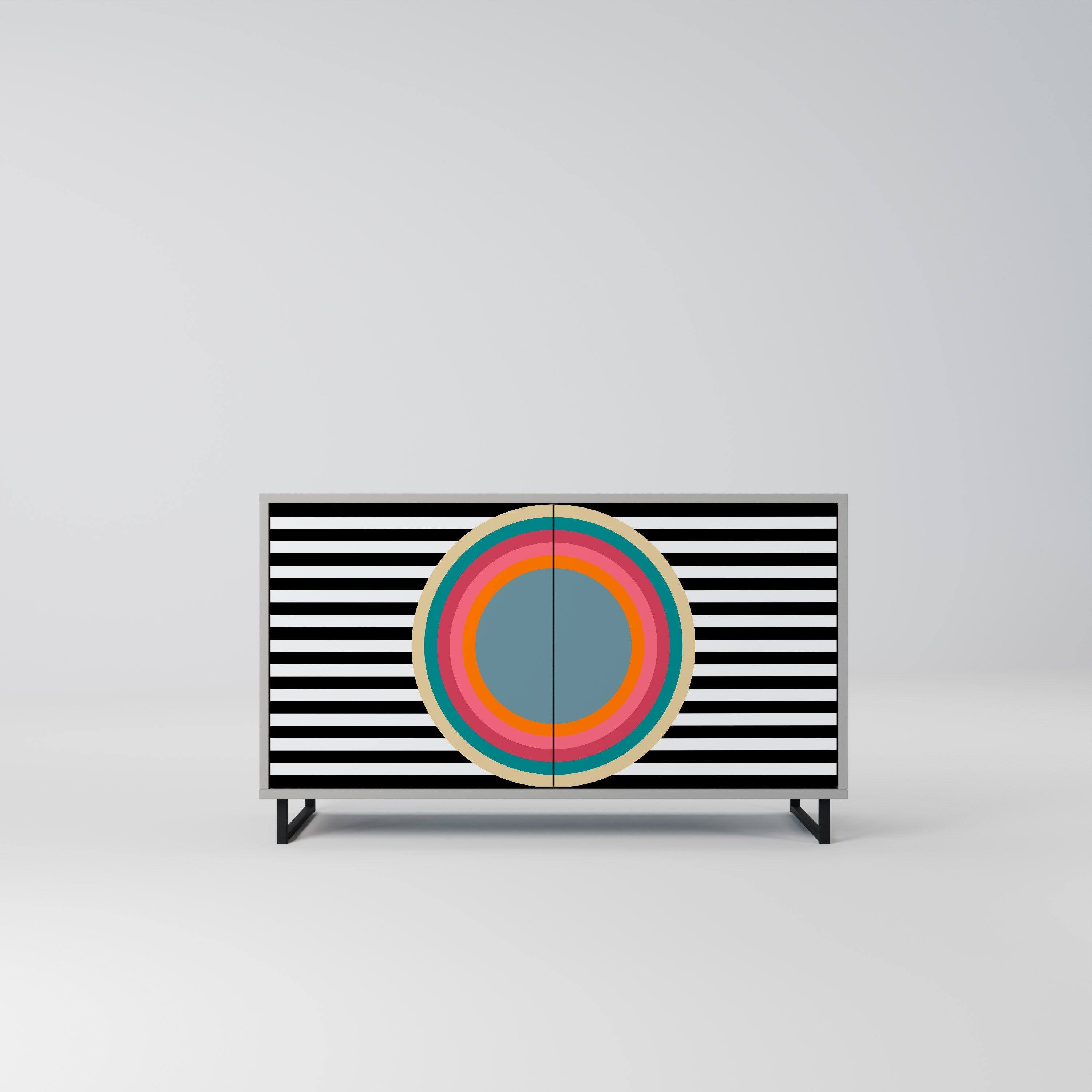 SPECTRA SHOWCASE Sideboard mit 2 Türen in Grau