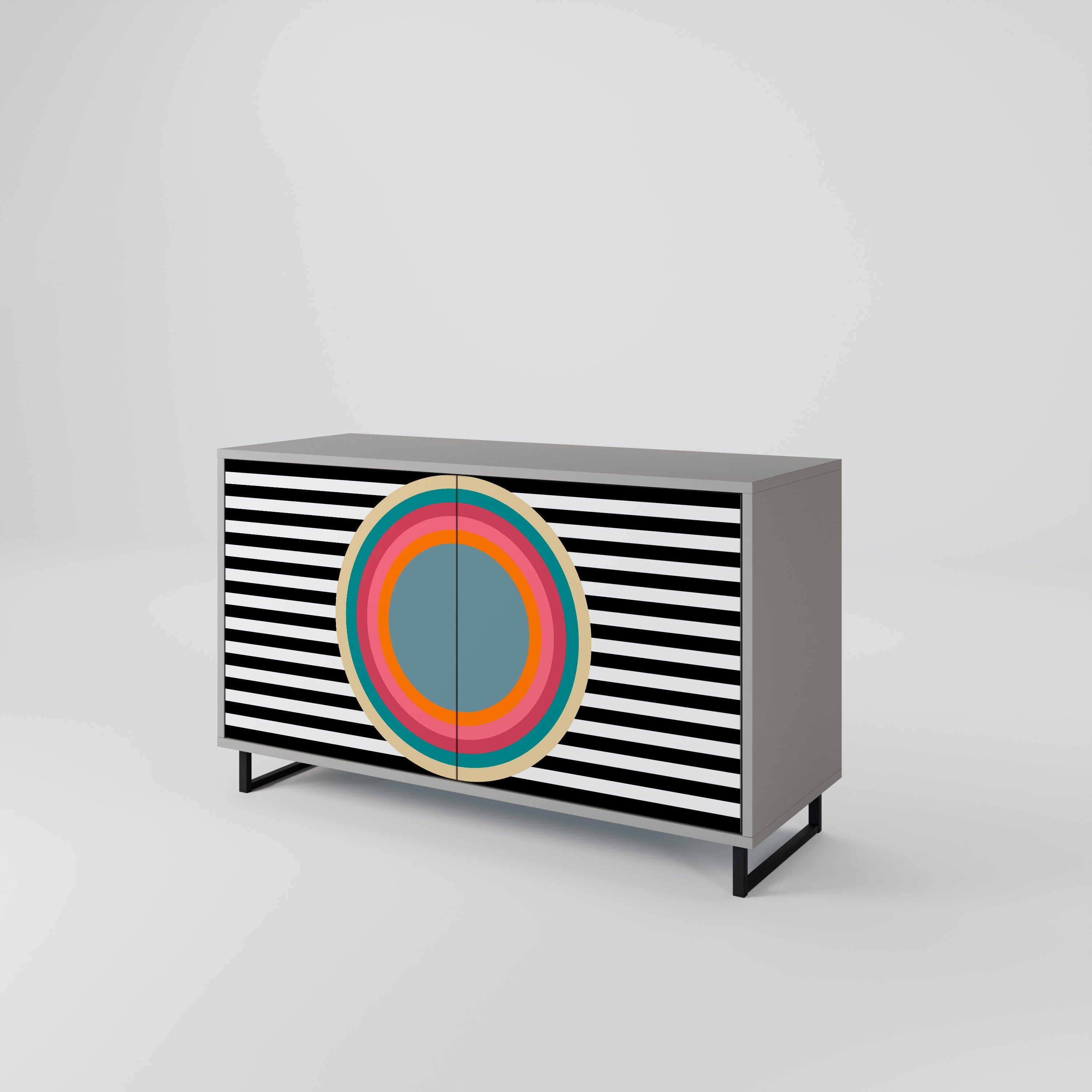 SPECTRA SHOWCASE Sideboard mit 2 Türen in grauem Finish