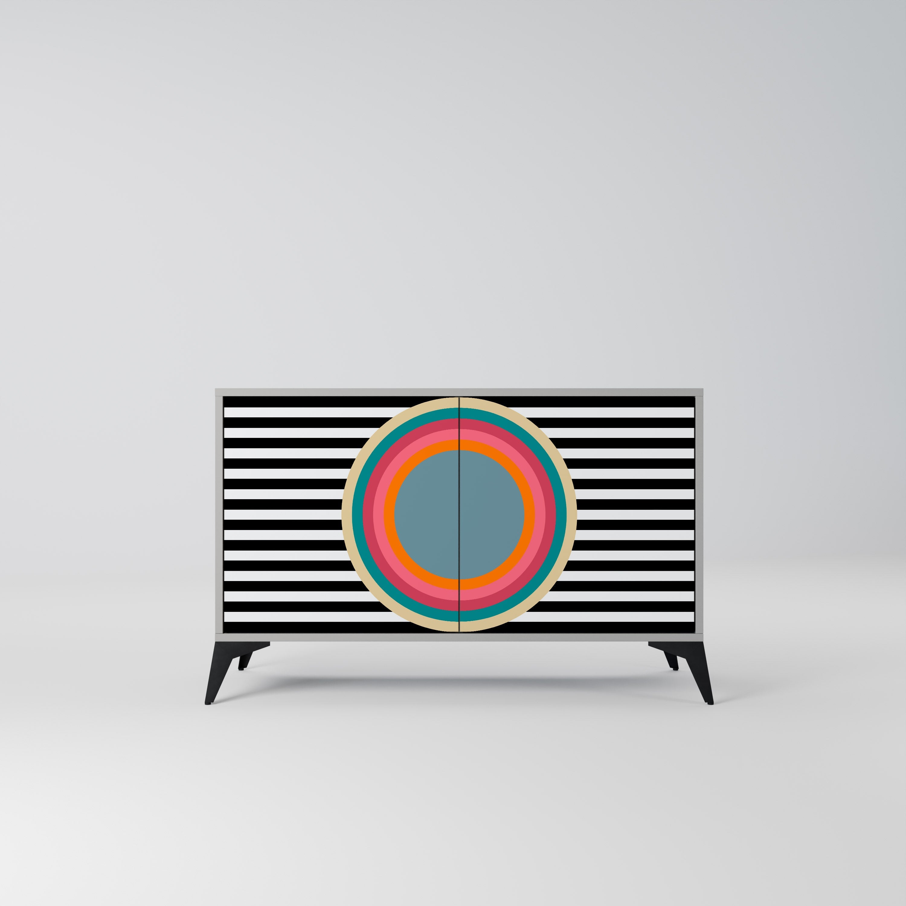 SPECTRA SHOWCASE Sideboard mit 2 Türen in Grau