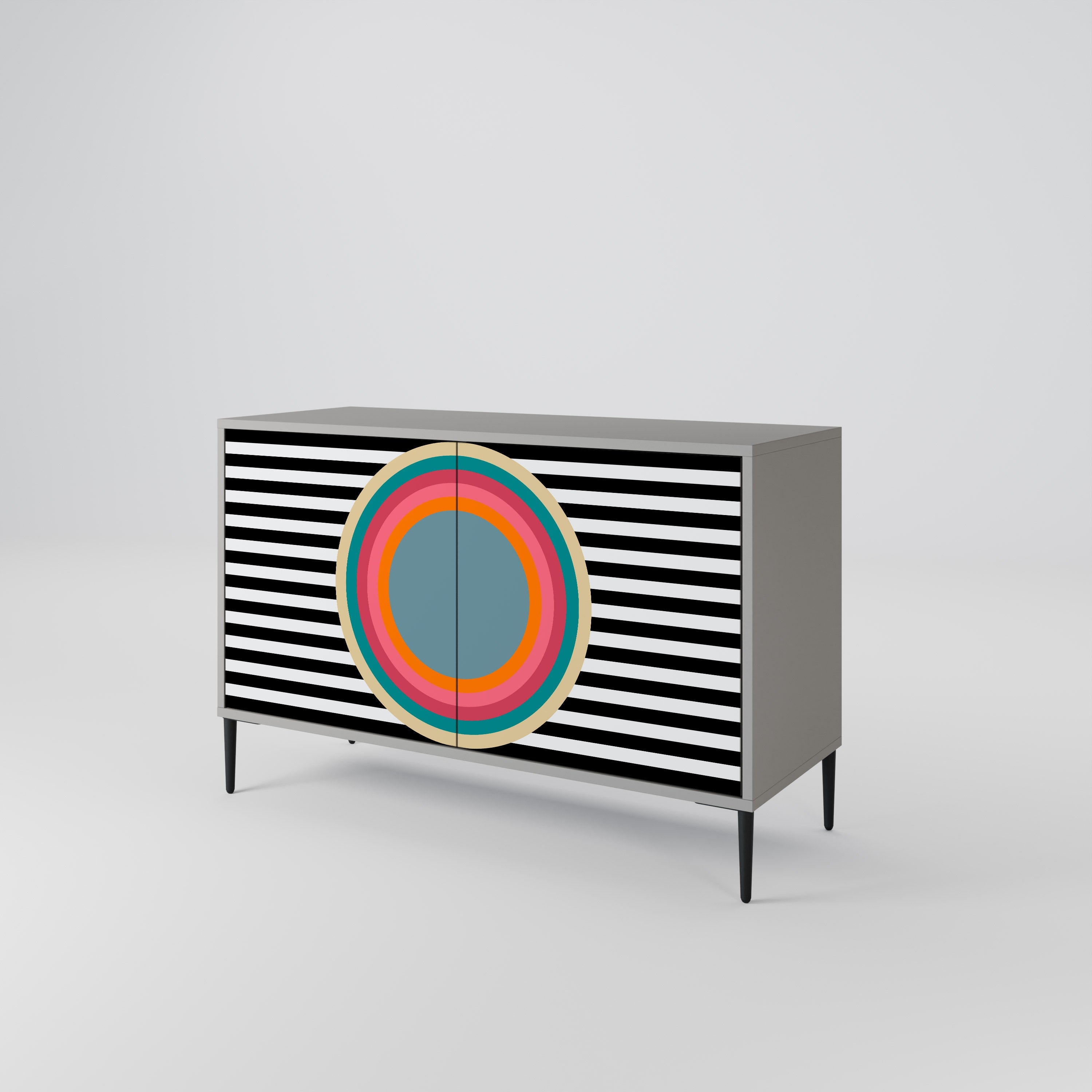 SPECTRA SHOWCASE Sideboard mit 2 Türen in grauem Finish
