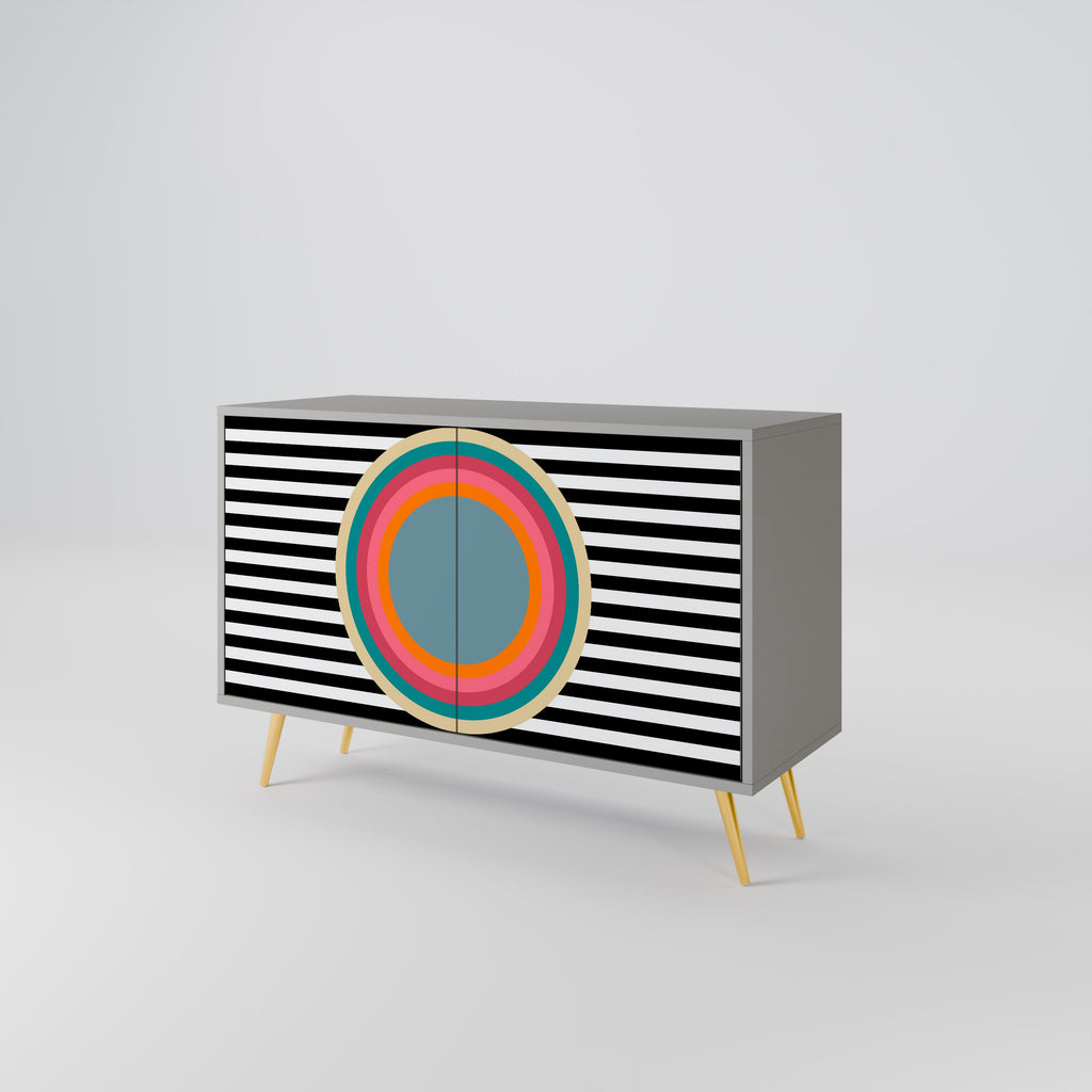 SPECTRA SHOWCASE Sideboard mit 2 Türen in grauem Finish