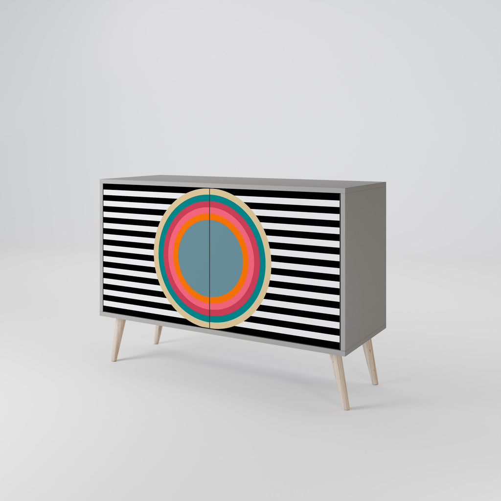 SPECTRA SHOWCASE Sideboard mit 2 Türen in grauem Finish