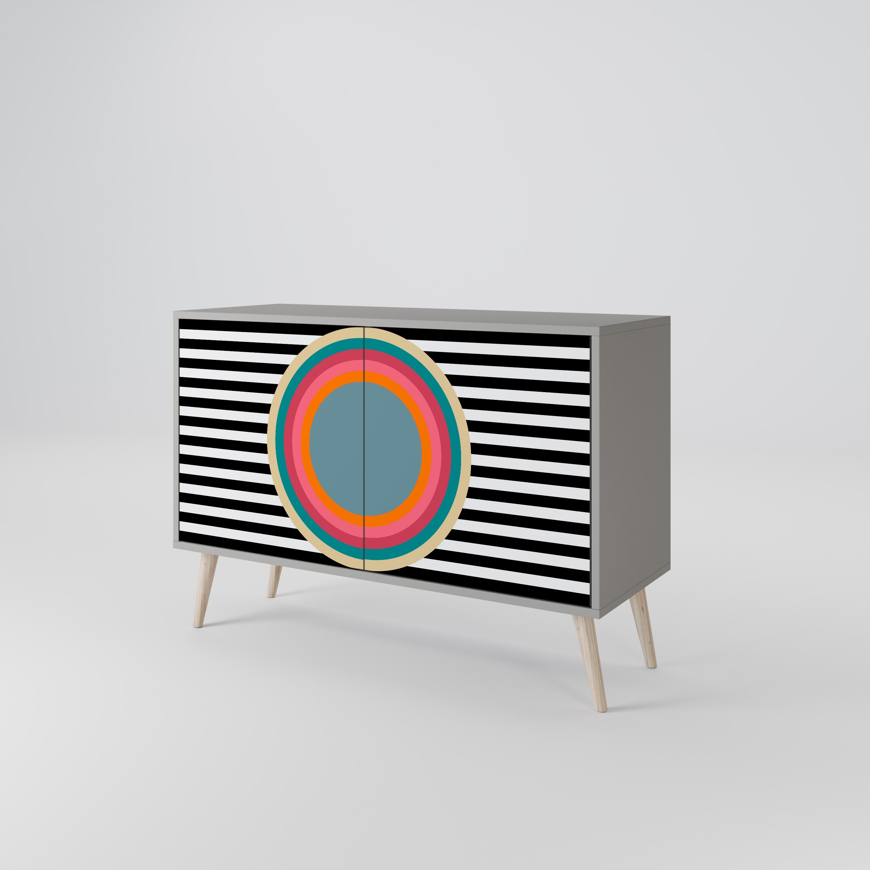 SPECTRA SHOWCASE Sideboard mit 2 Türen in grauem Finish