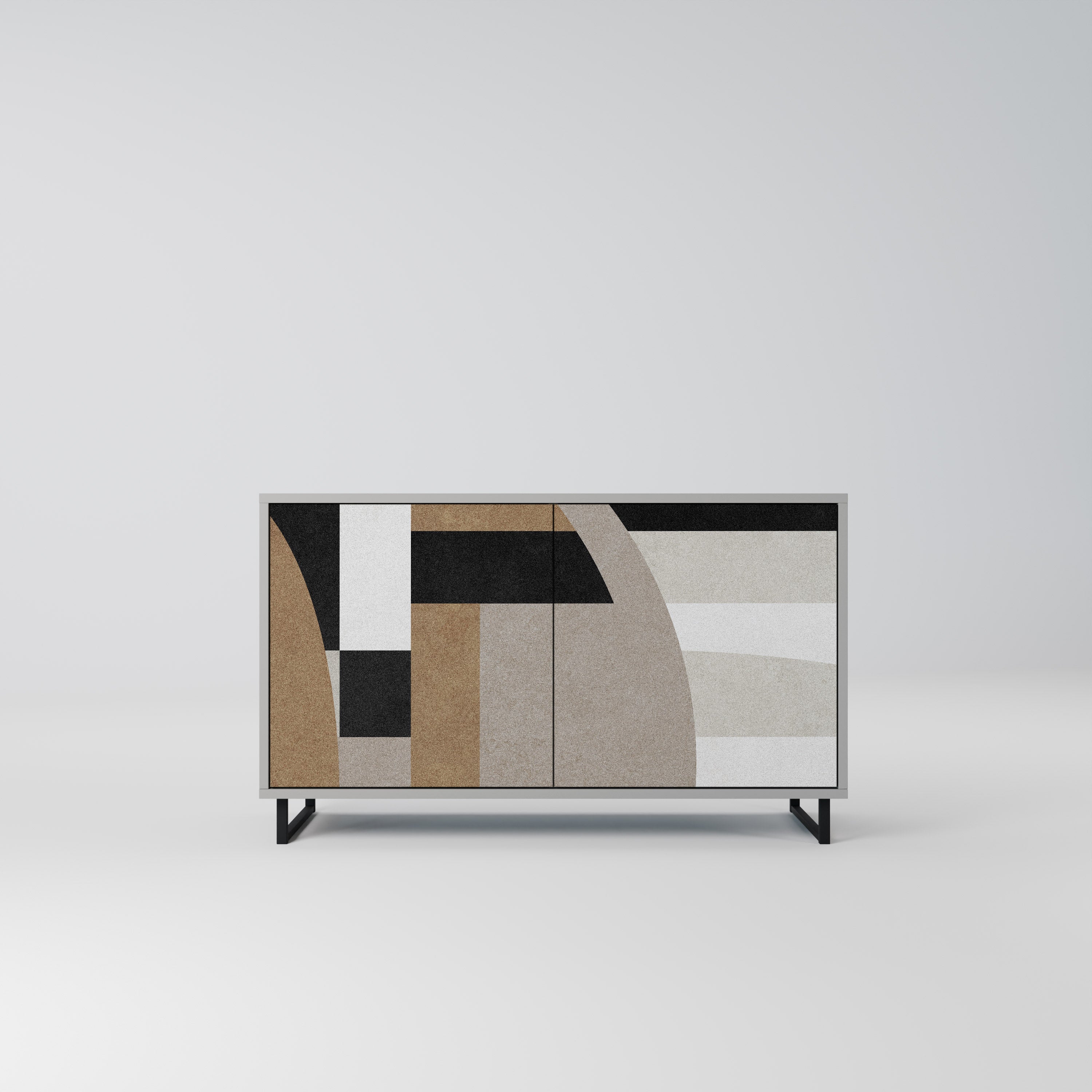 DELICATE MEMENTO Sideboard mit 2 Türen in Grau