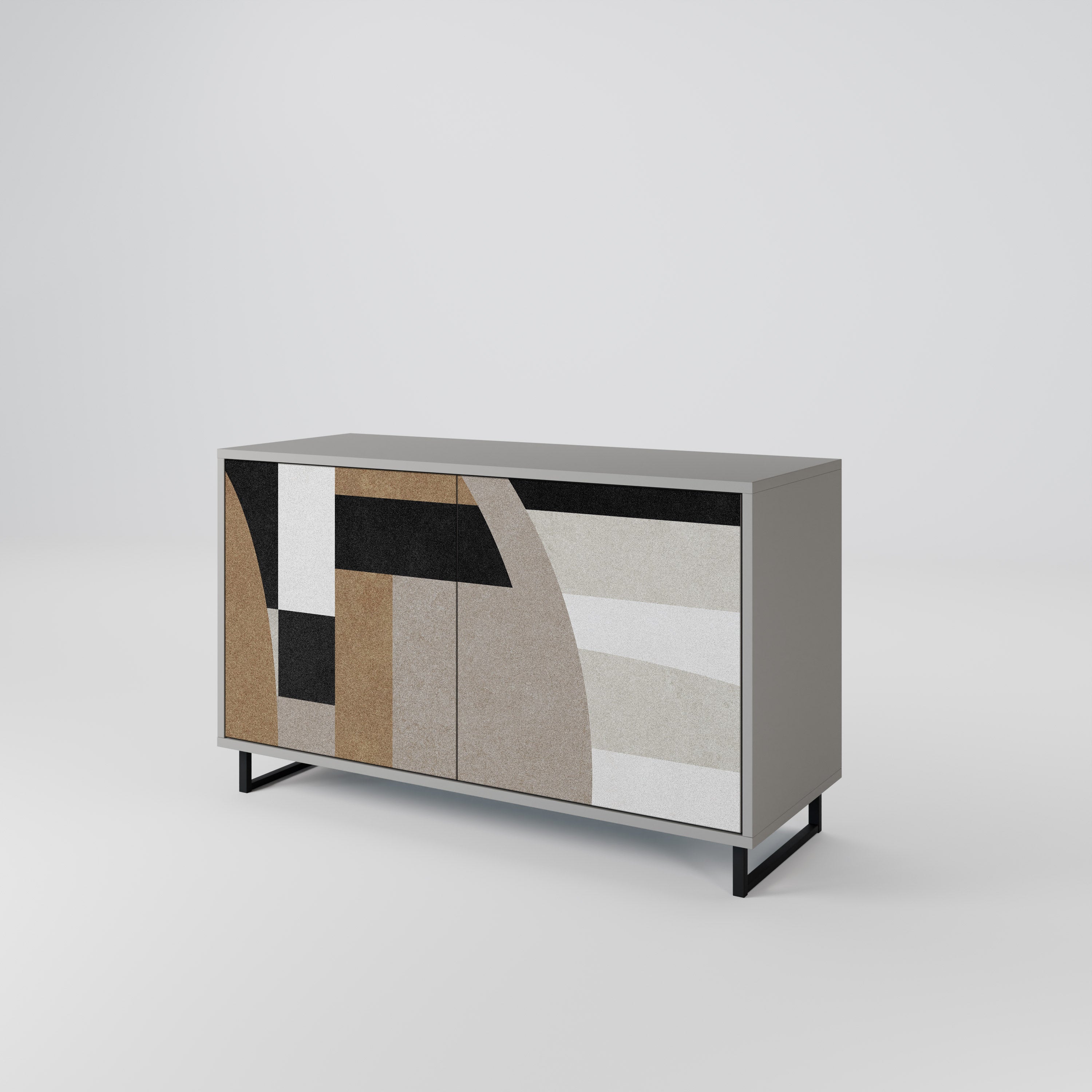 DELICATE MEMENTO Sideboard mit 2 Türen in grauer Ausführung