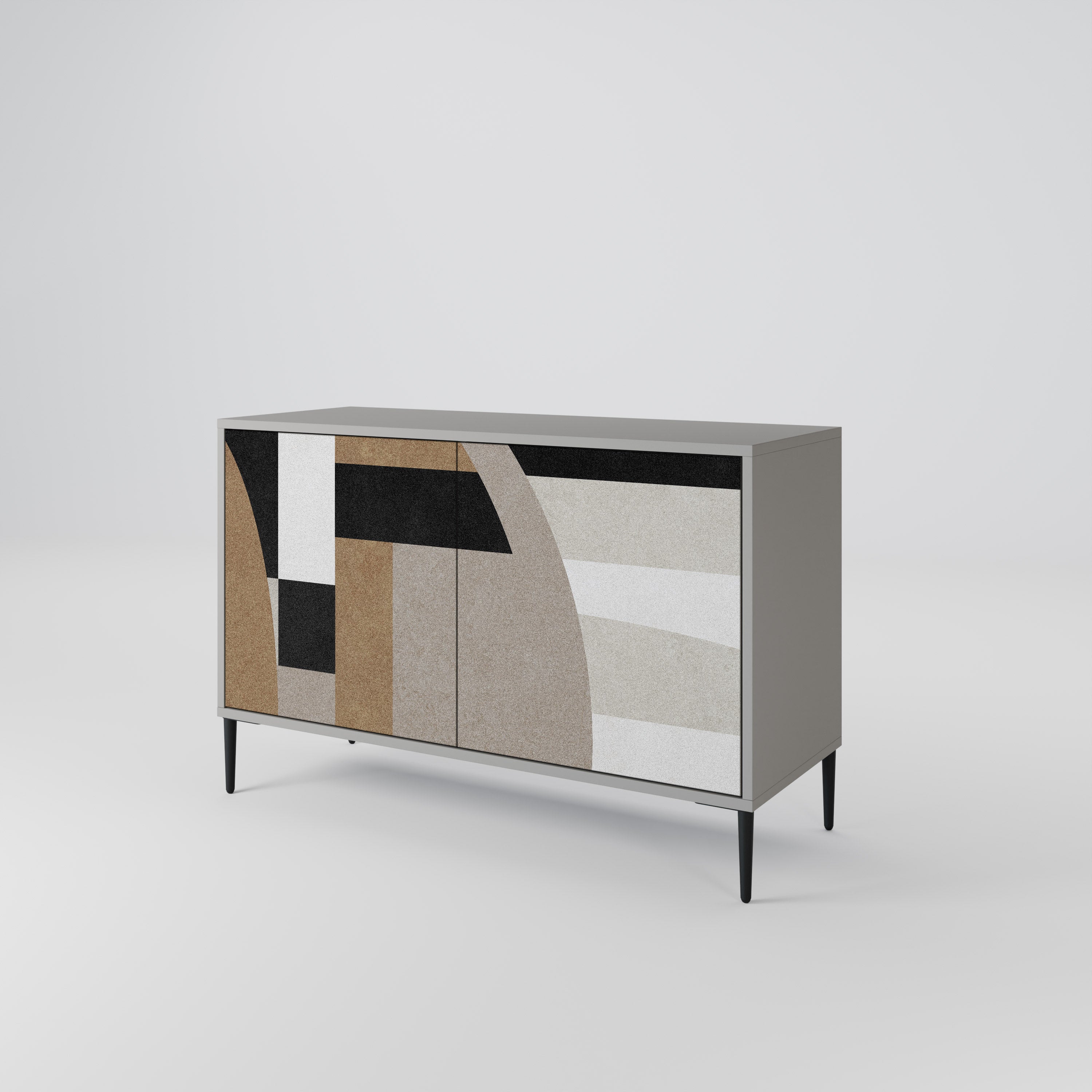 DELICATE MEMENTO Sideboard mit 2 Türen in grauer Ausführung