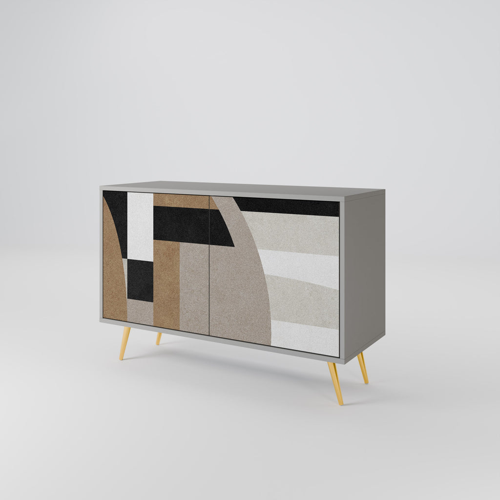 DELICATE MEMENTO Sideboard mit 2 Türen in grauer Ausführung