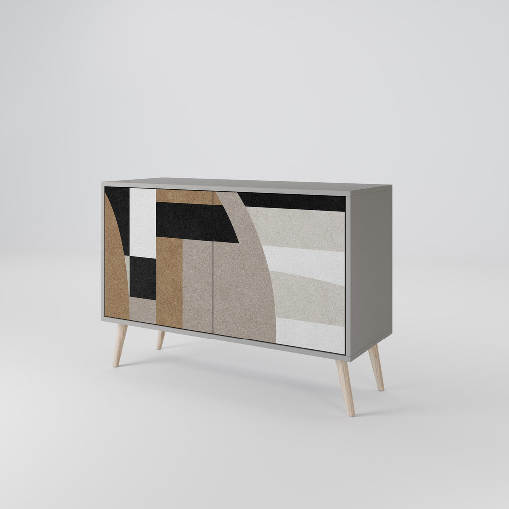 DELICATE MEMENTO Sideboard mit 2 Türen in grauer Ausführung