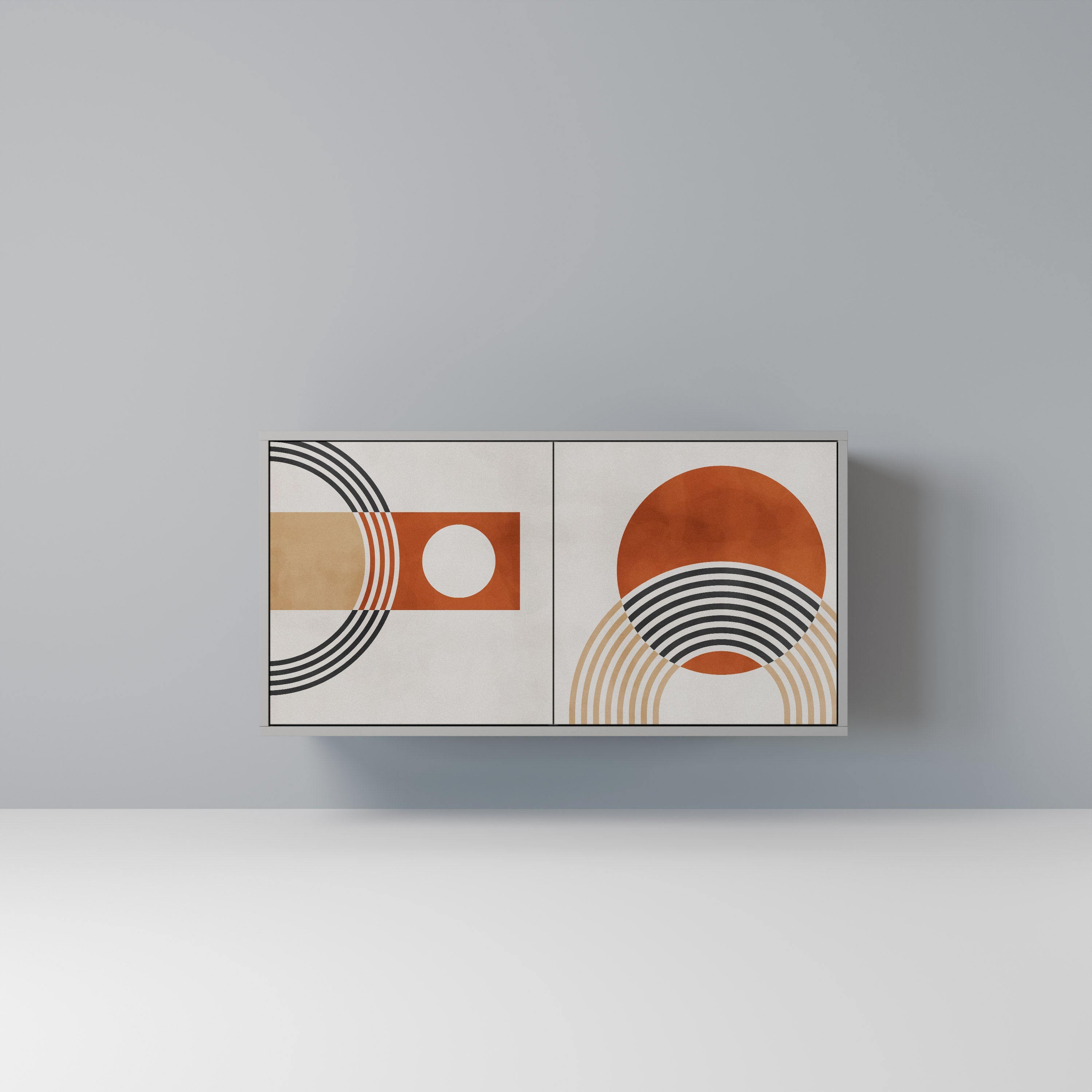 SPACE AROUND Sideboard mit 2 Türen in Grau