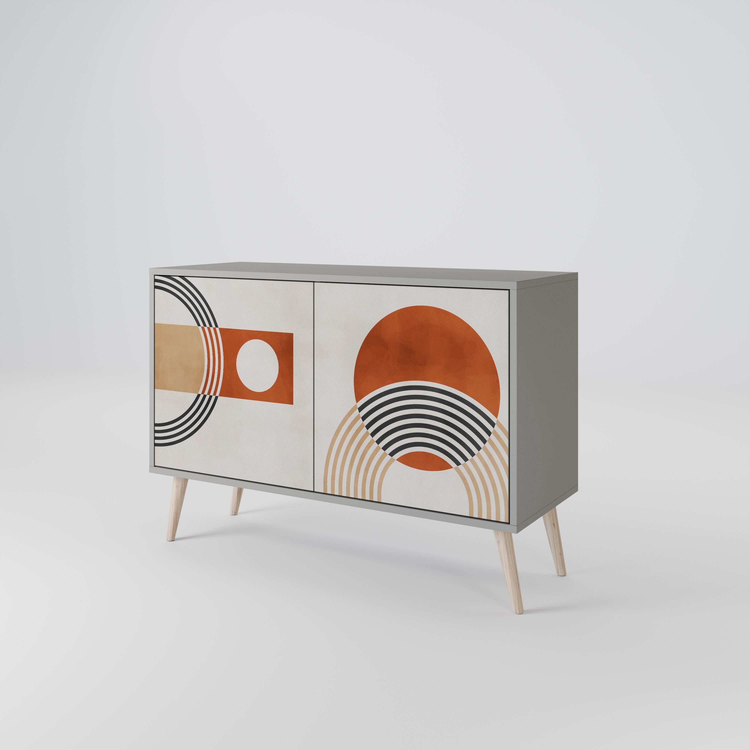 SPACE AROUND Sideboard mit 2 Türen in grauer Ausführung