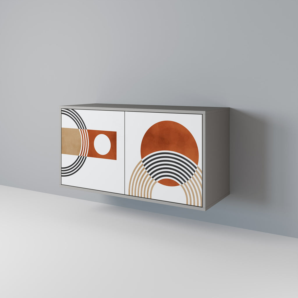 CIRCLE RHYTM Sideboard mit 2 Türen in grauer Ausführung
