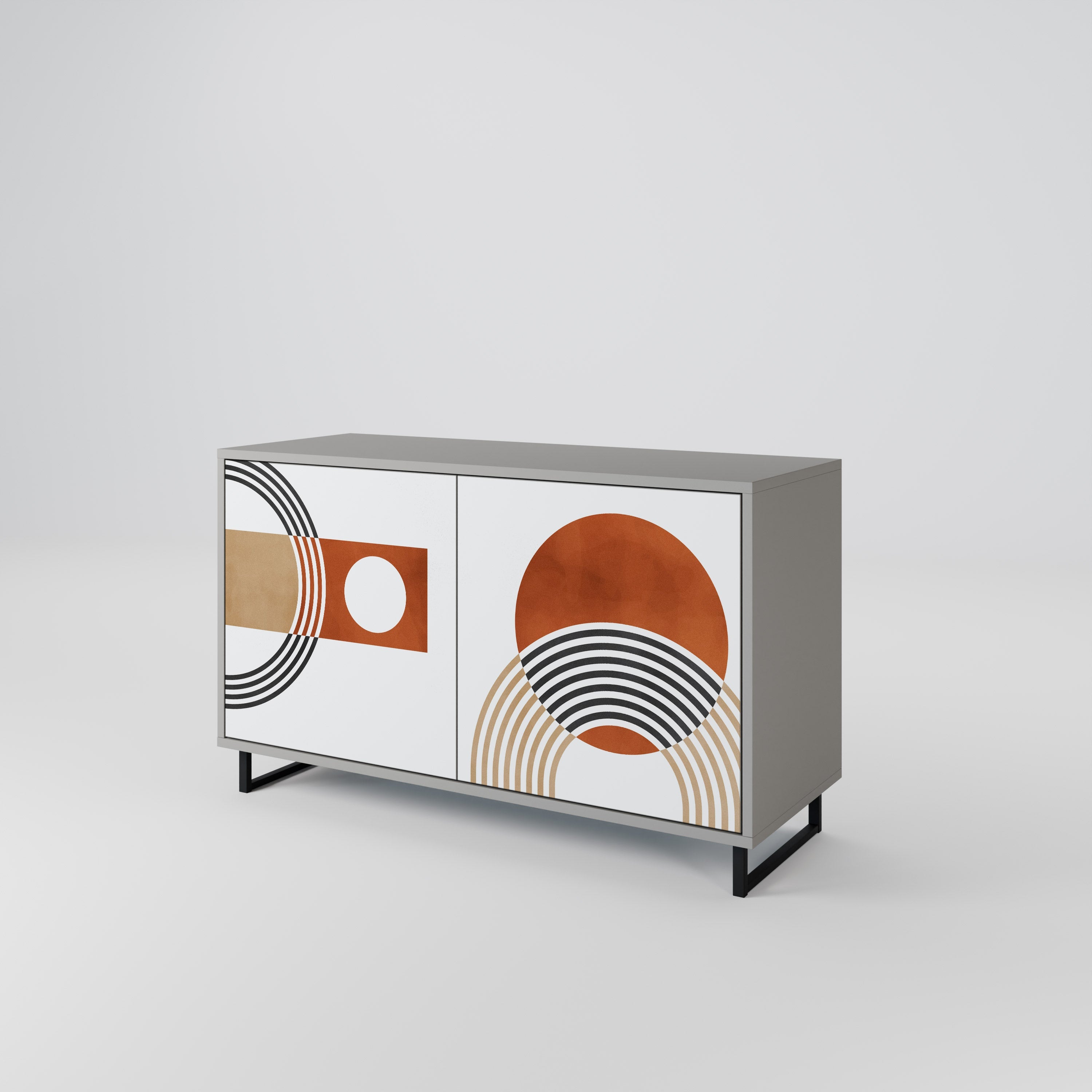 CIRCLE RHYTM Sideboard mit 2 Türen in grauer Ausführung