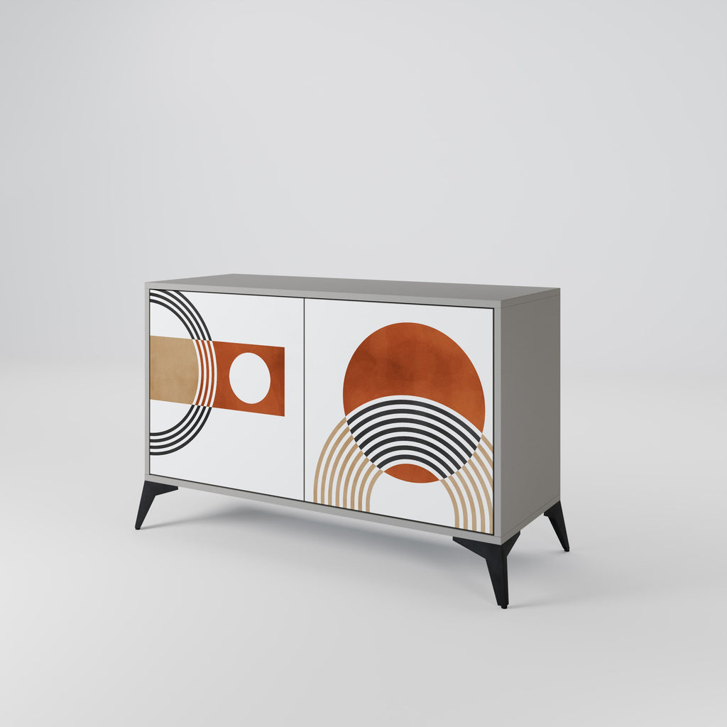 CIRCLE RHYTM Sideboard mit 2 Türen in grauer Ausführung