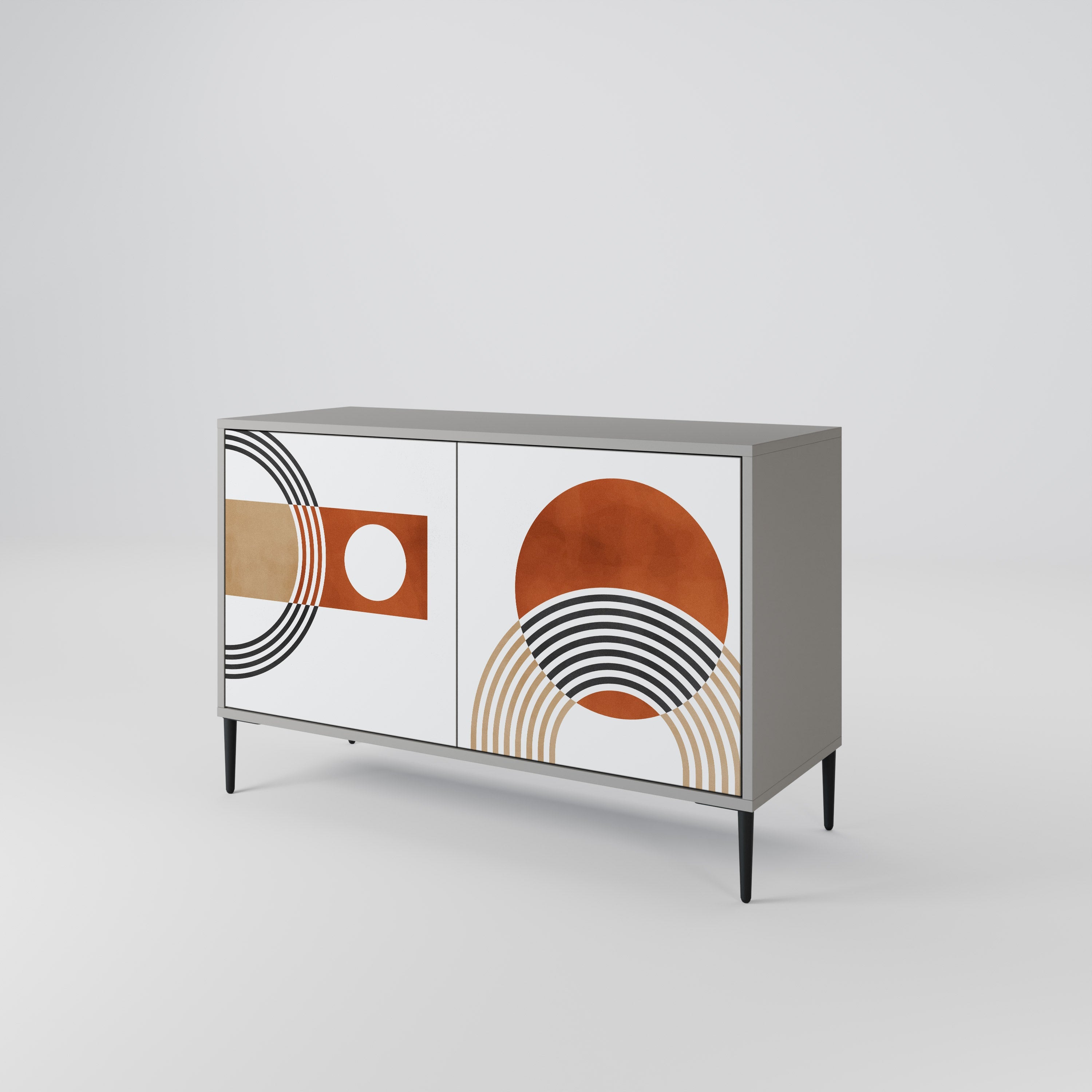 CIRCLE RHYTM Sideboard mit 2 Türen in grauer Ausführung