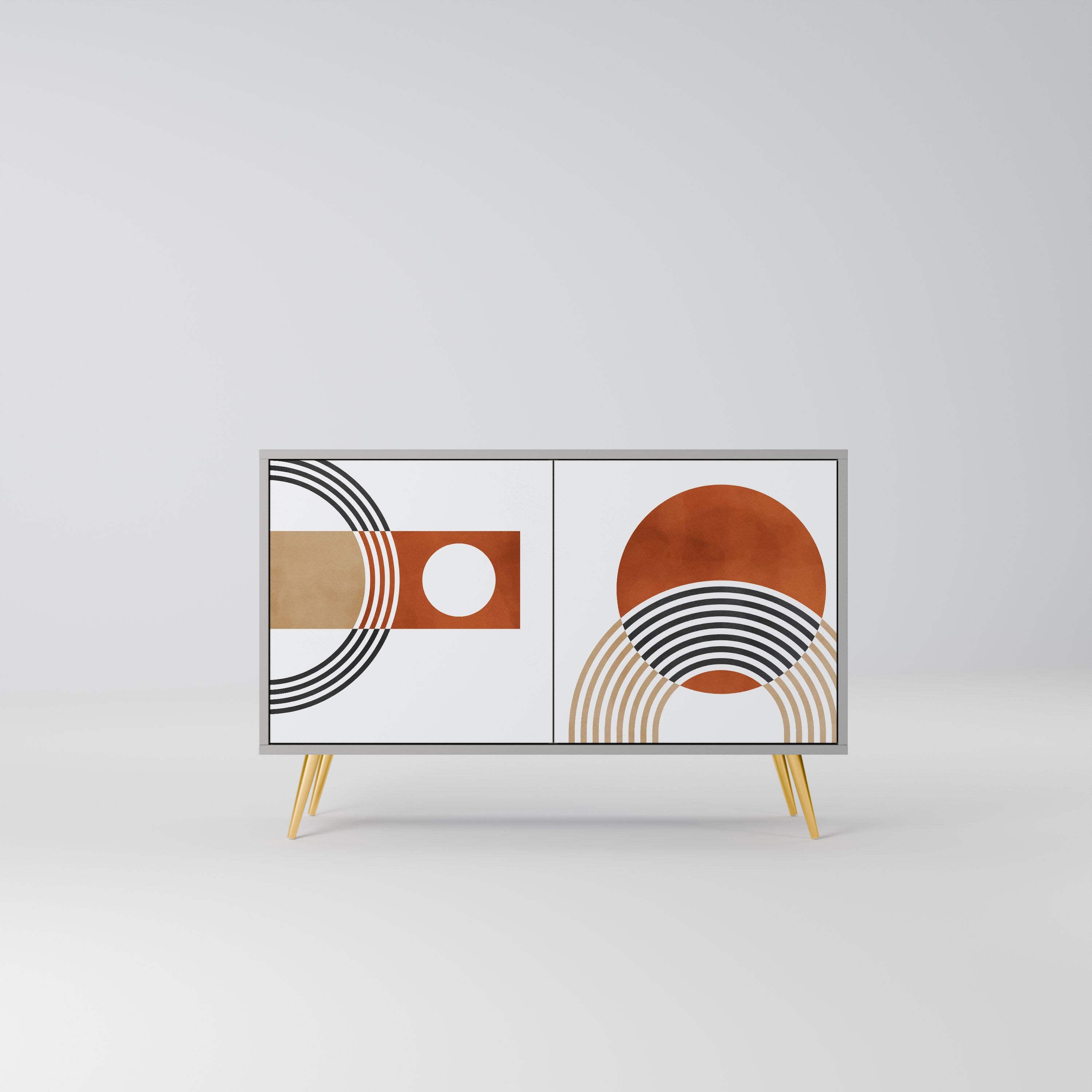 CIRCLE RHYTM Sideboard mit 2 Türen in Grau
