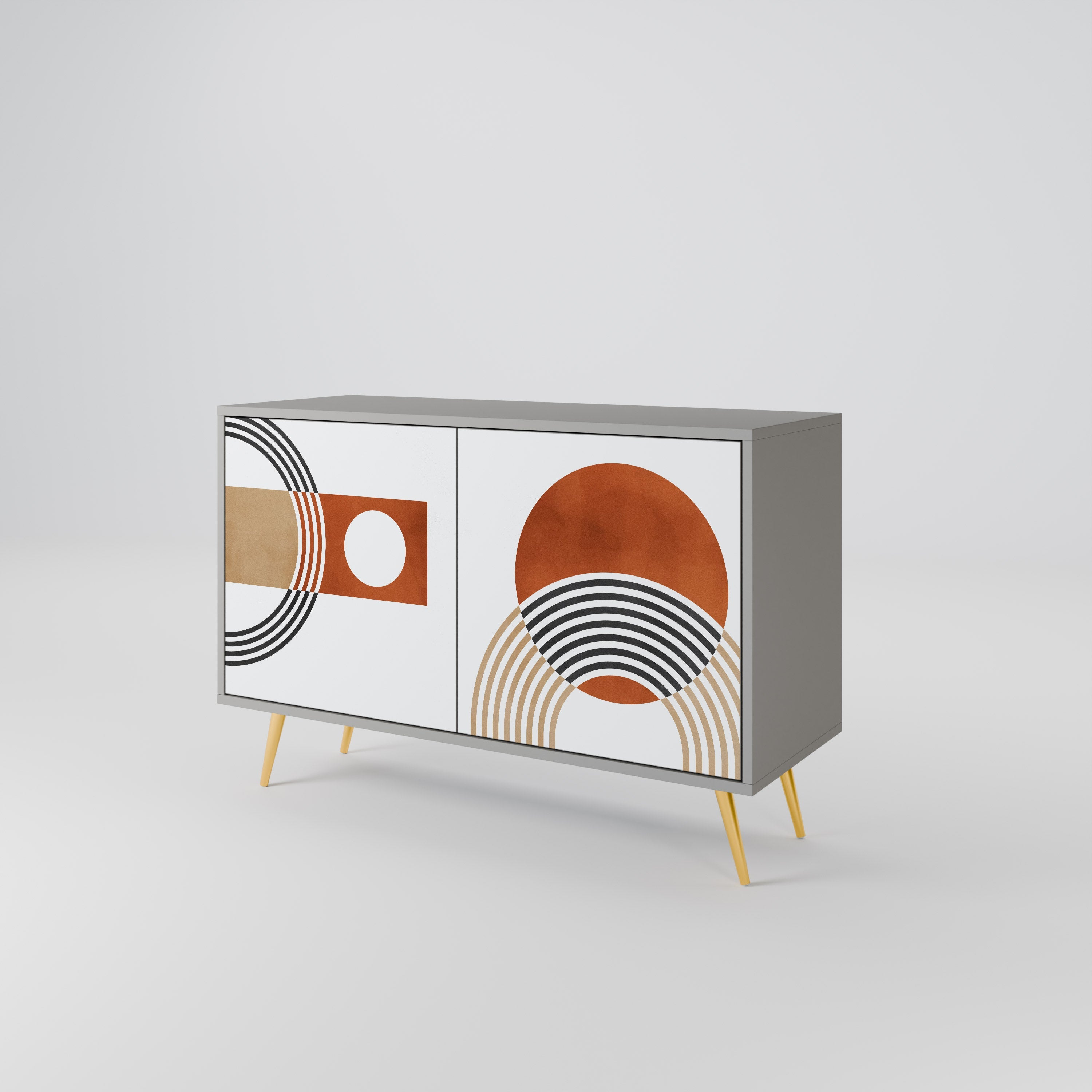 CIRCLE RHYTM Sideboard mit 2 Türen in grauer Ausführung