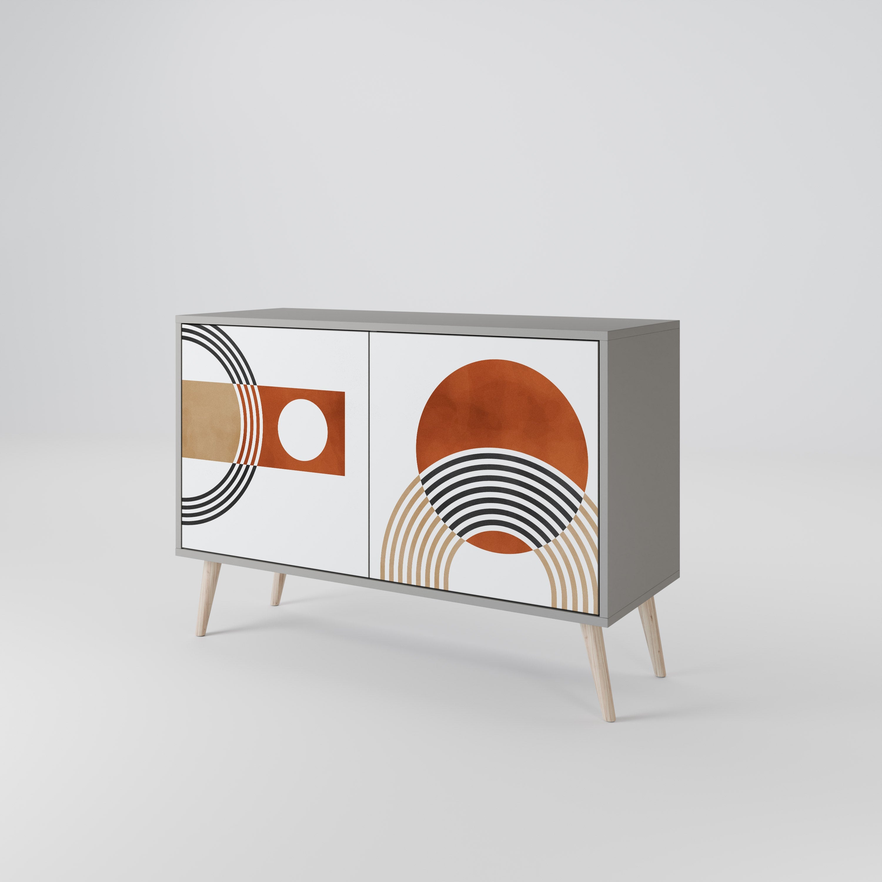CIRCLE RHYTM Sideboard mit 2 Türen in grauer Ausführung