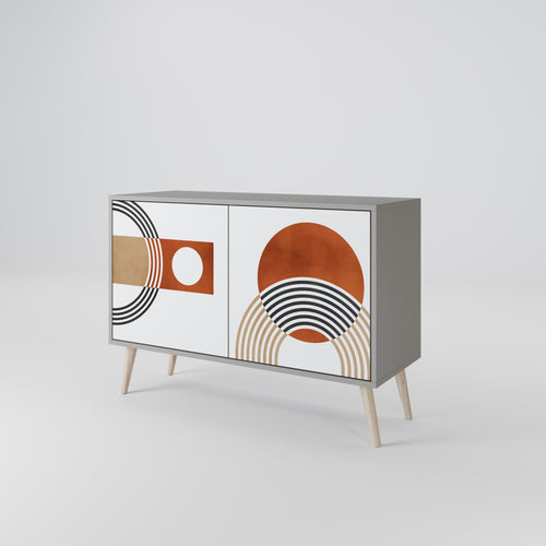 CIRCLE RHYTM 2-Door Sideboard in Grey Finish